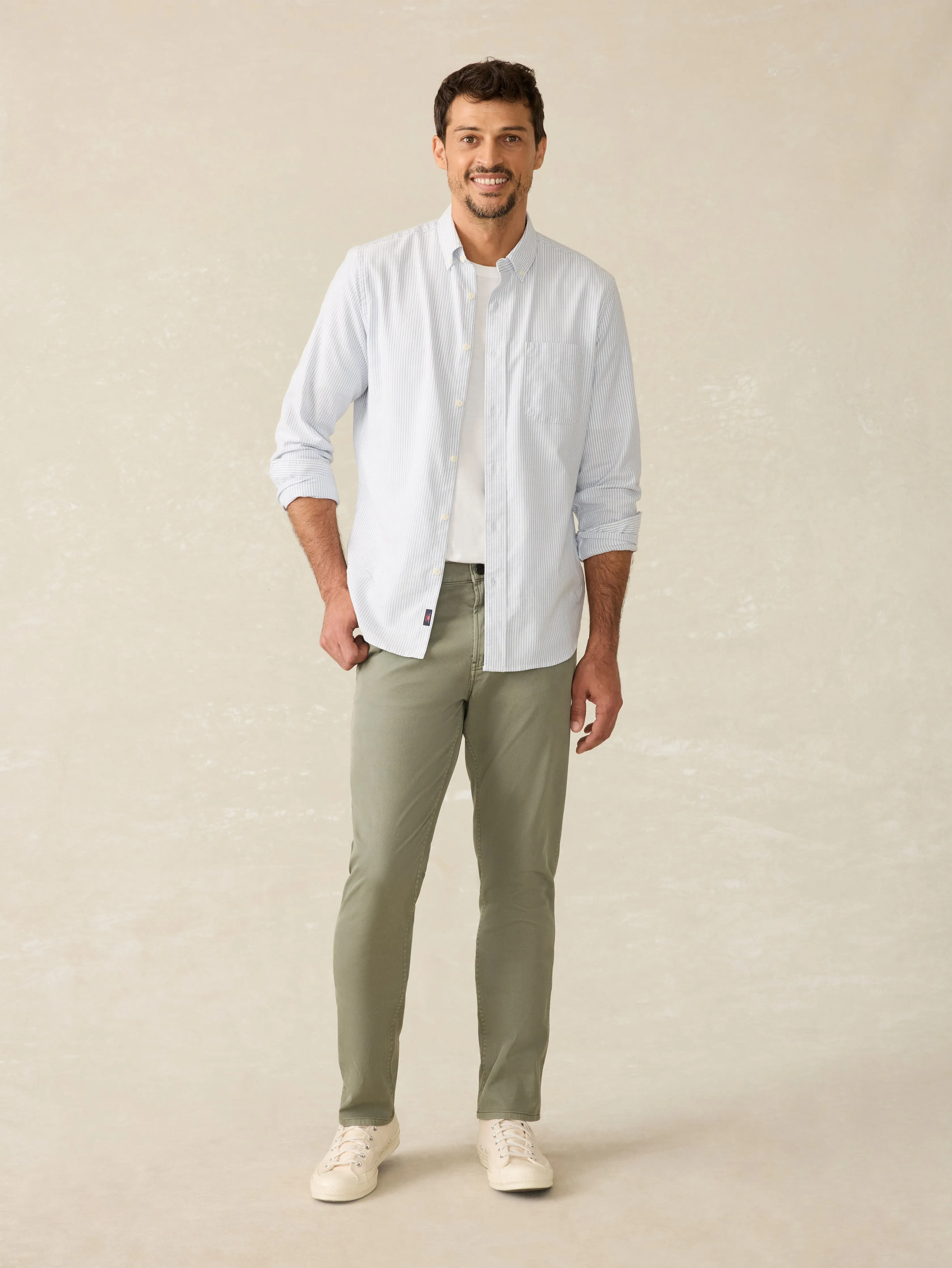 Comfort Twill 5-Pocket - Surplus Green sold by Faherty product image thumbnail 3