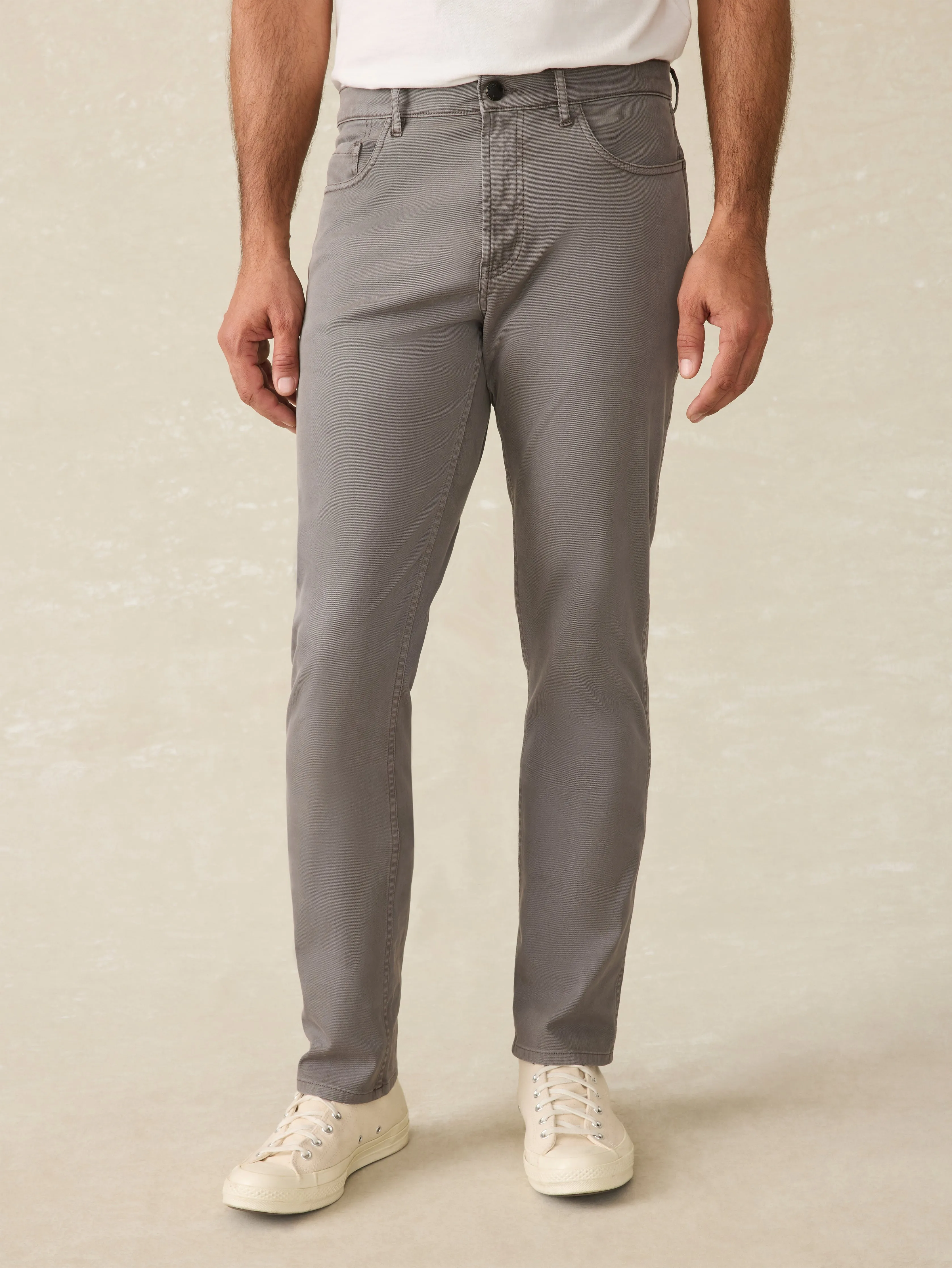 Comfort Twill 5-Pocket - Rugged Grey sold by Faherty