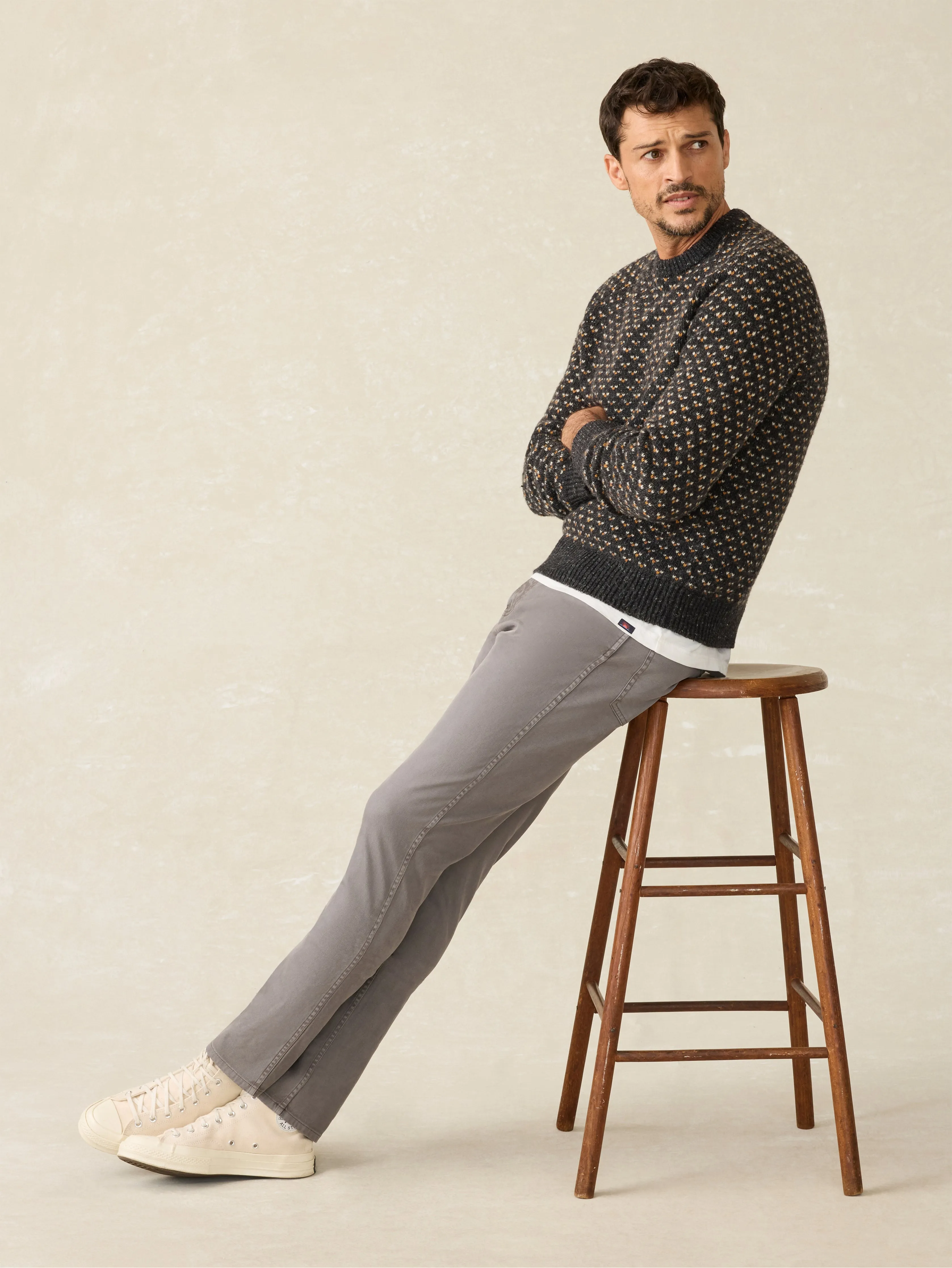 Comfort Twill 5-Pocket - Rugged Grey sold by Faherty product image thumbnail 4