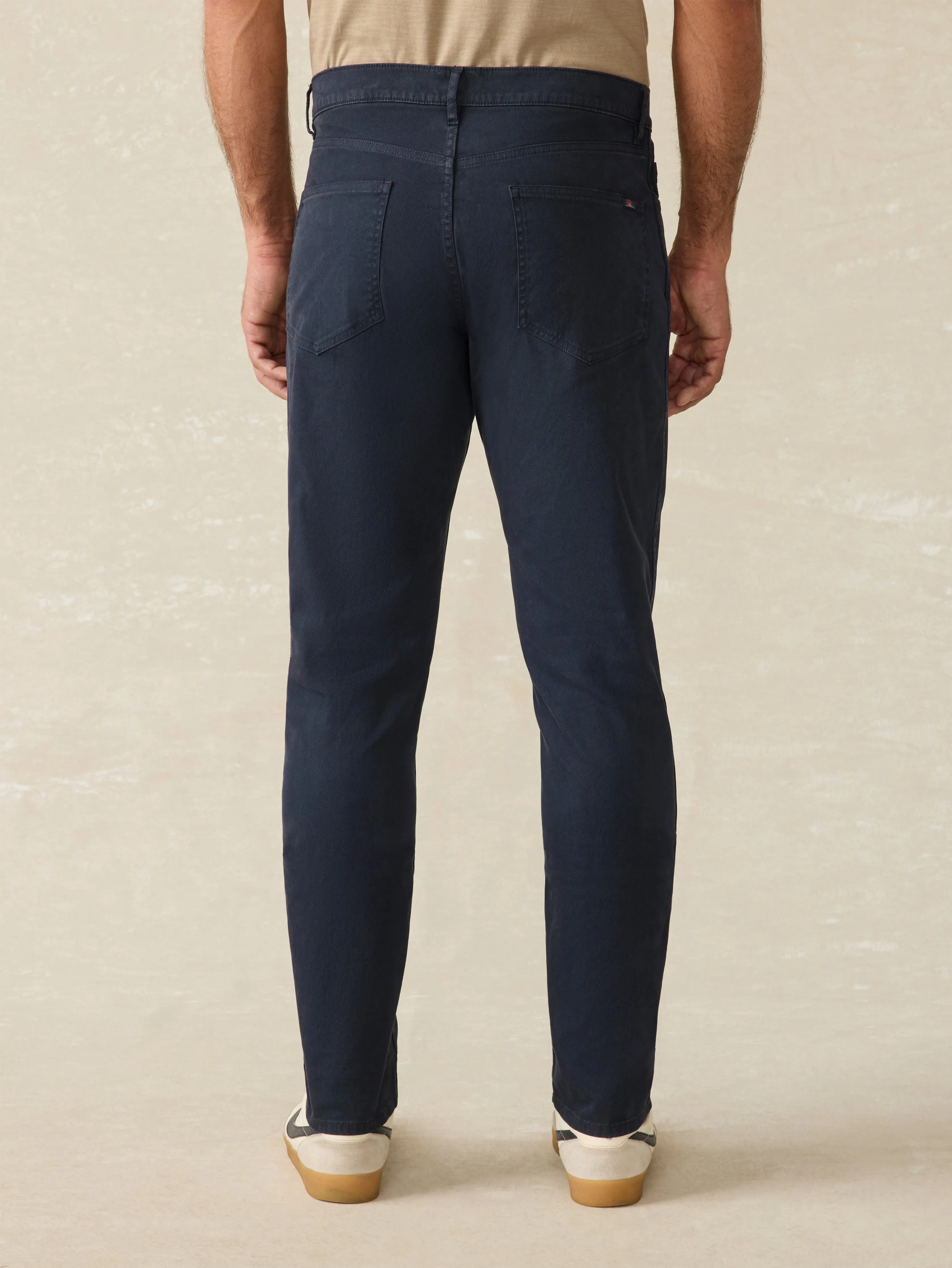 Comfort Twill 5-Pocket - Navy sold by Faherty product image thumbnail 5
