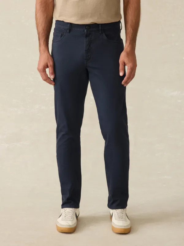 Comfort Twill 5-Pocket - Navy sold by Faherty