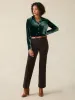 Stretch Silk Velvet Genevieve Shirt - Sea Moss sold by Faherty