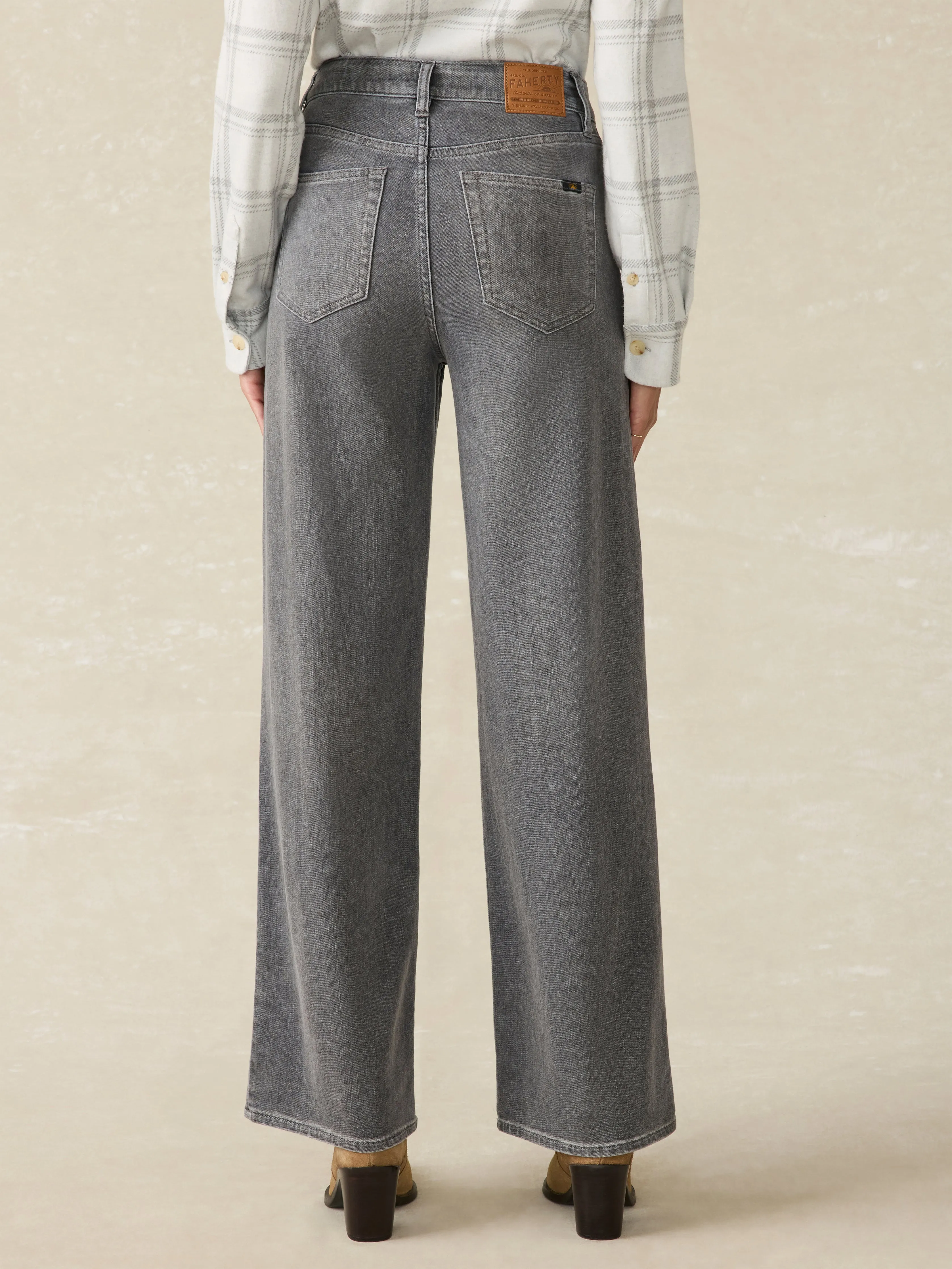 Dream Jean Wide Leg - Ash Grey Wash sold by Faherty product image thumbnail 5