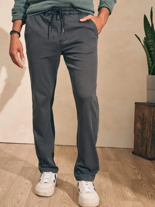 Essential Drawstring Pant - Washed Black sold by Faherty