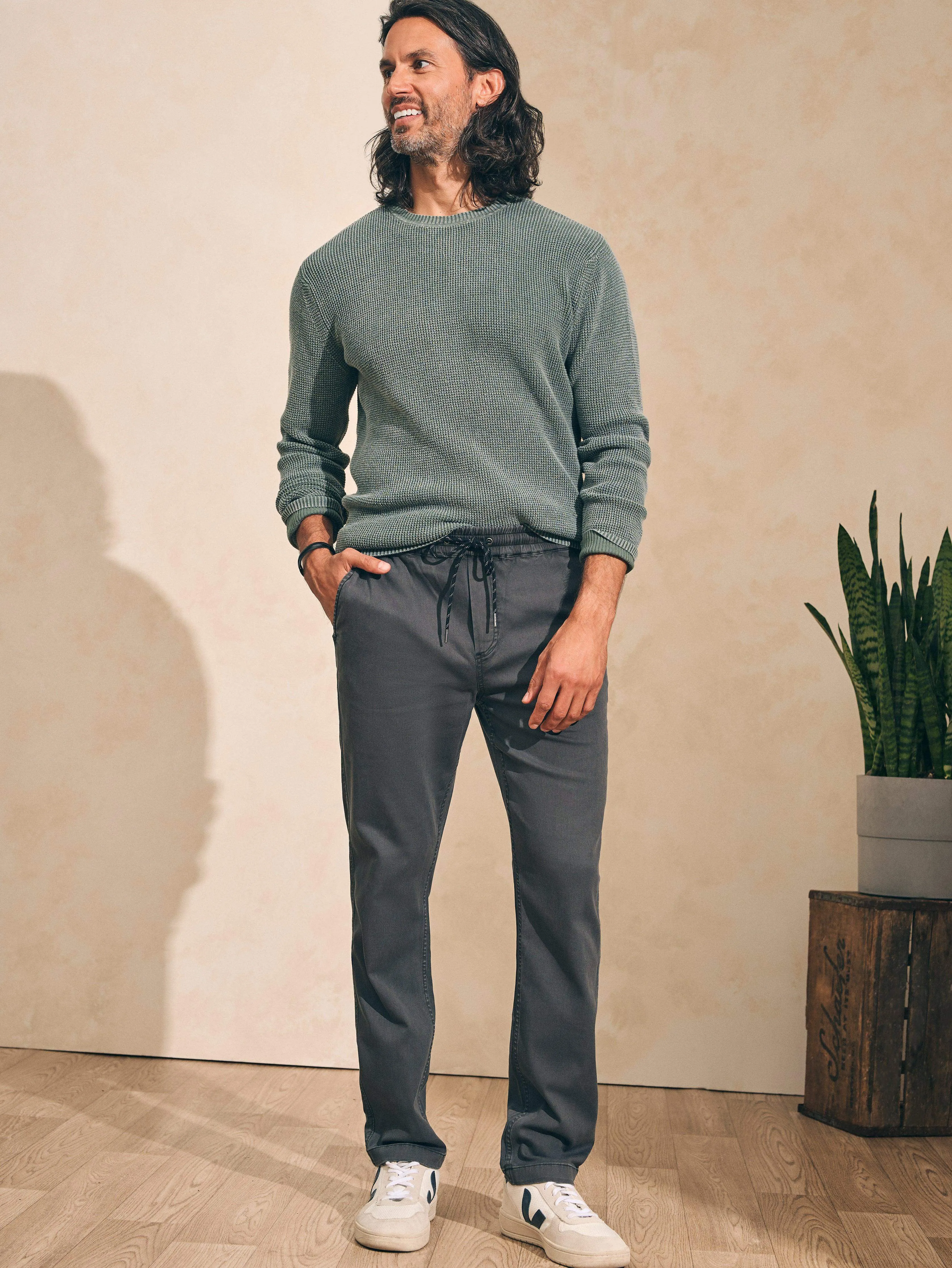 Essential Drawstring Pant - Washed Black sold by Faherty product image thumbnail 3