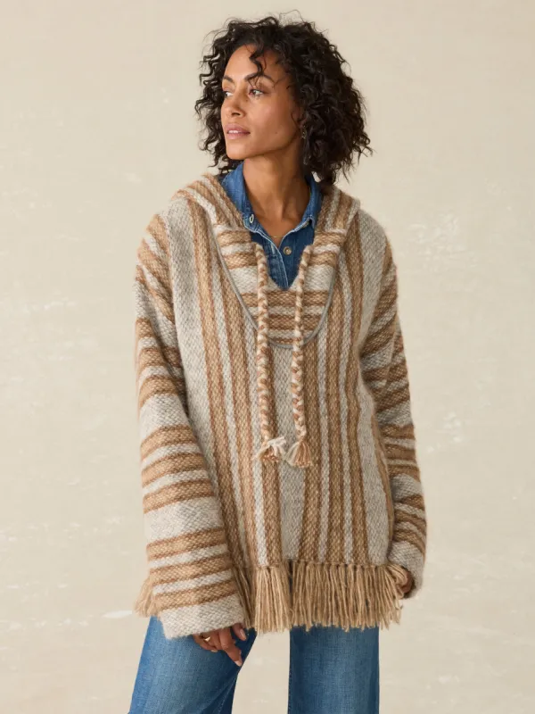 Snowfields Cashmere Blend Poncho - Pebble Grey sold by Faherty