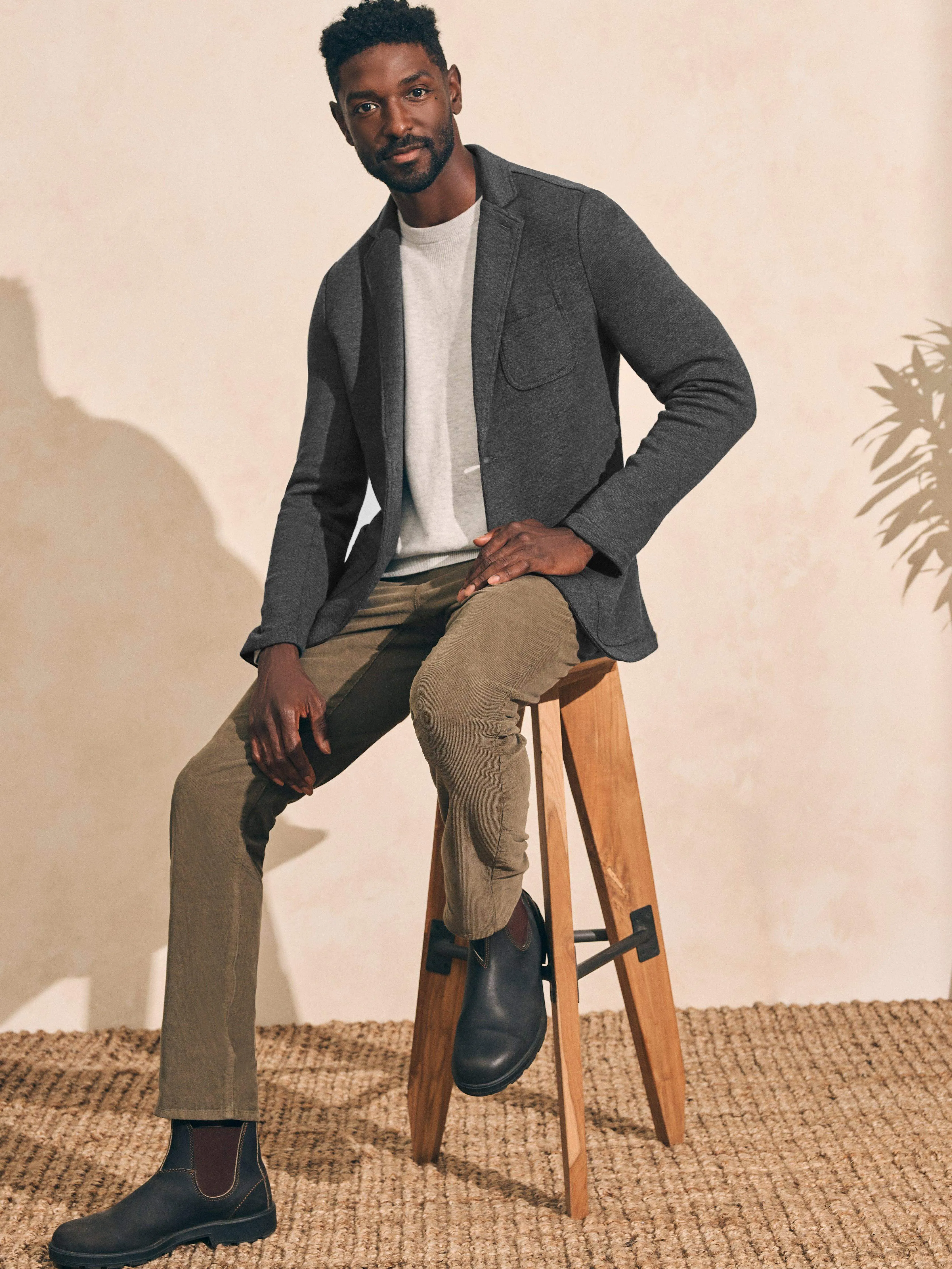 Inlet Knit Blazer - Black Sky Melange sold by Faherty product image thumbnail 5