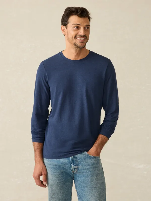 Movement™ Long-Sleeve T-Shirt - Great Falls Heather sold by Faherty