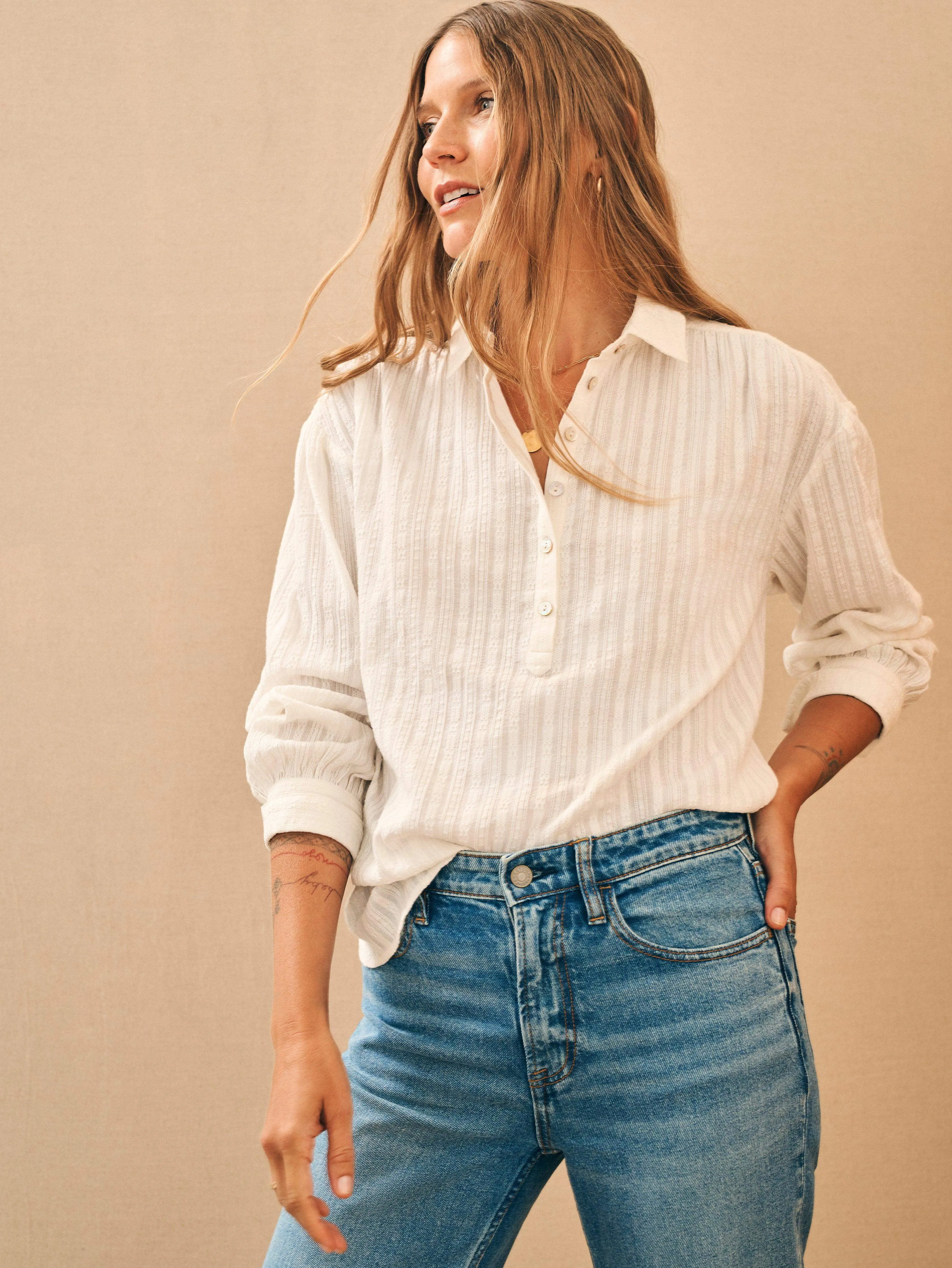 Olli Top - Egret sold by Faherty product image thumbnail 3