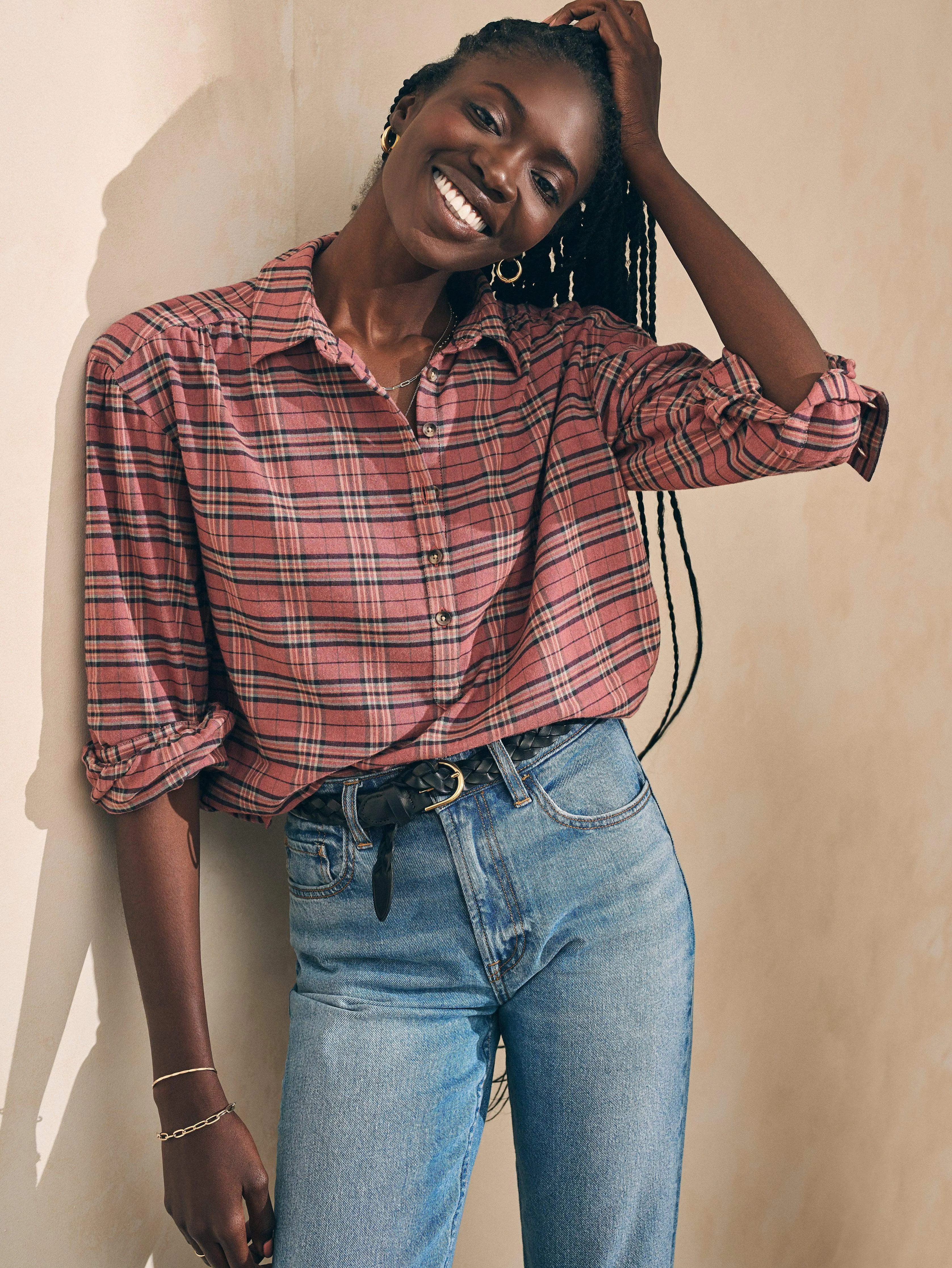 Olli Top - Mountain View Plaid sold by Faherty