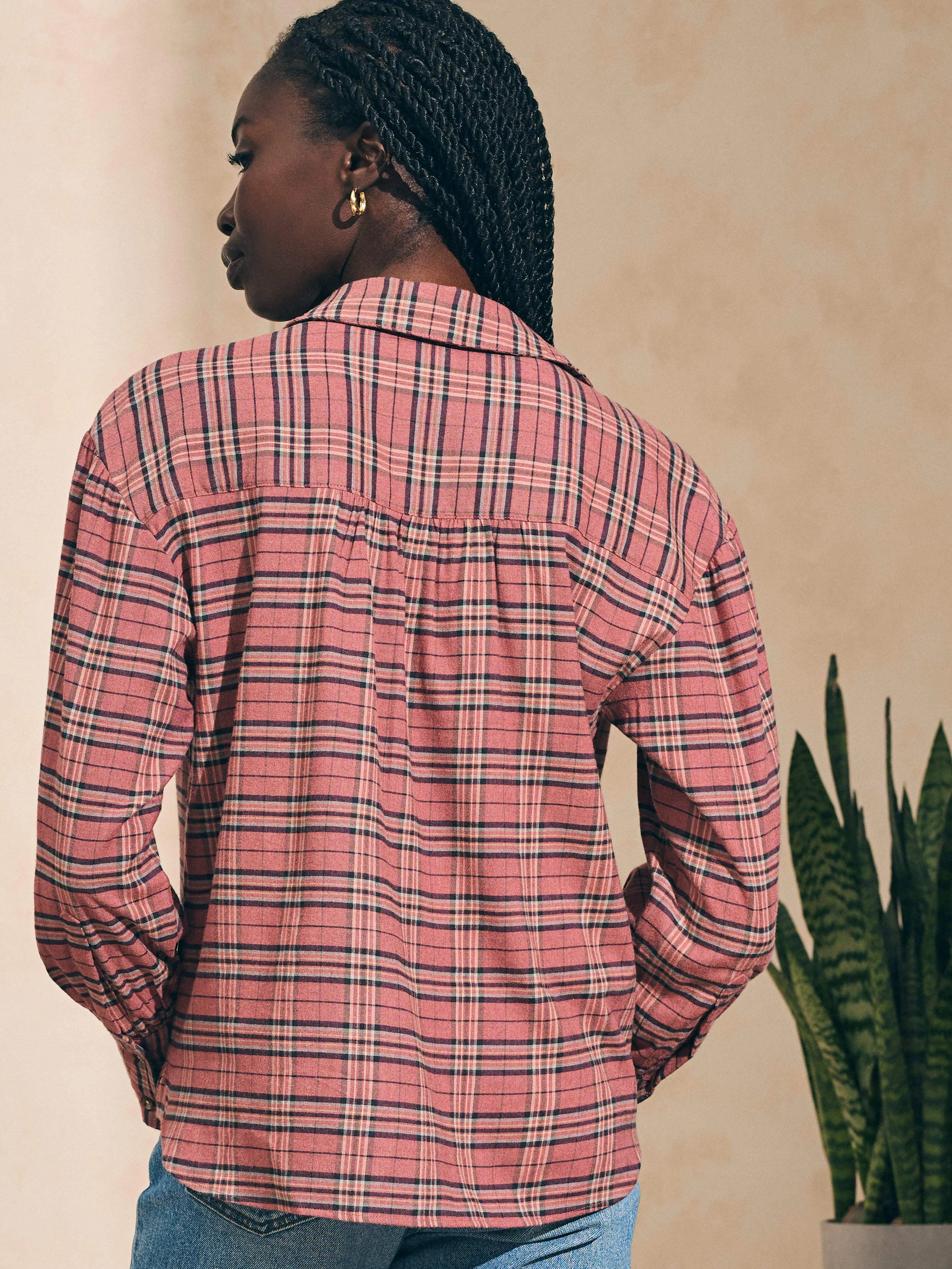 Olli Top - Mountain View Plaid sold by Faherty product image thumbnail 4
