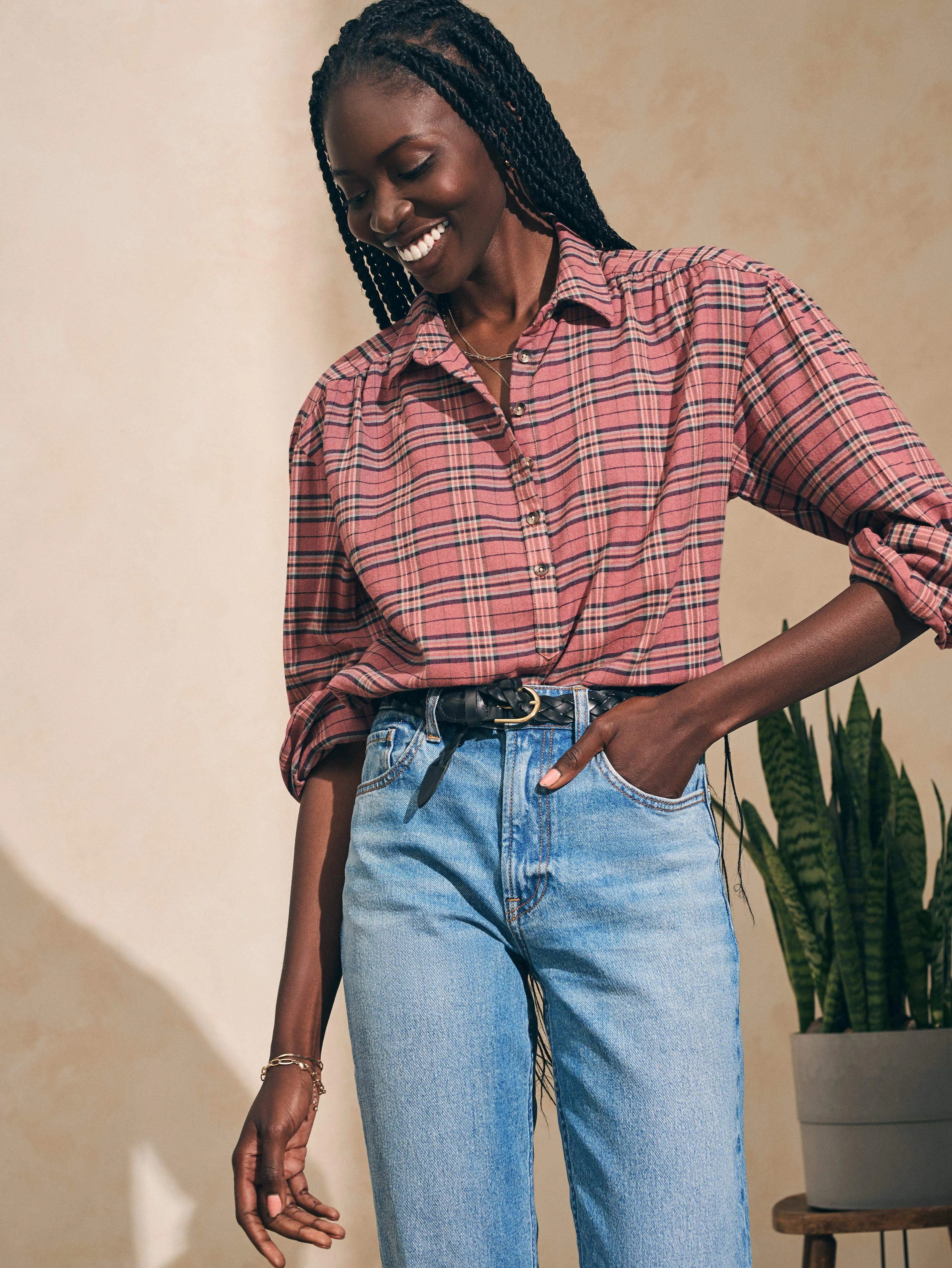 Olli Top - Mountain View Plaid sold by Faherty product image thumbnail 2