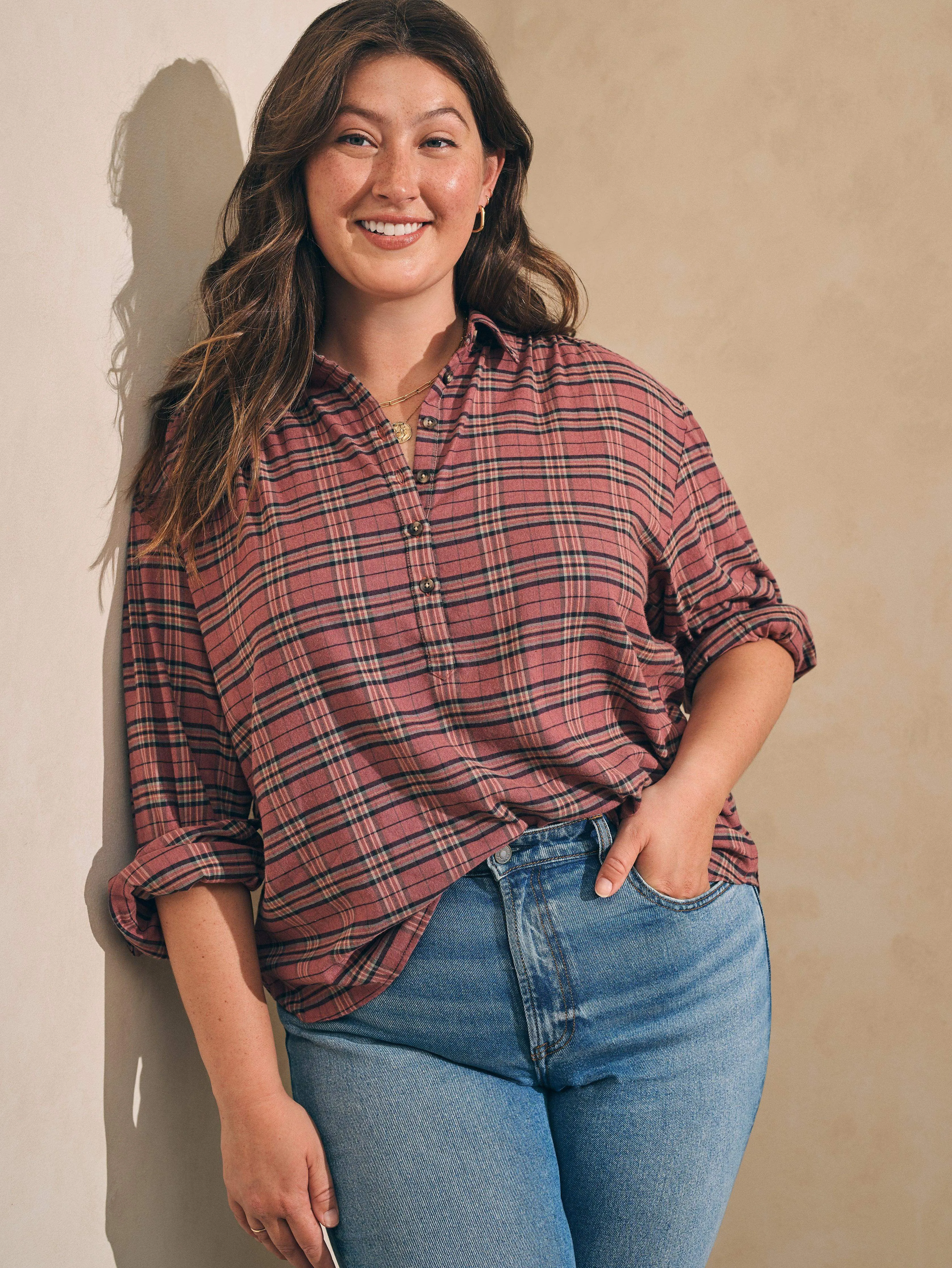 Olli Top - Mountain View Plaid sold by Faherty product image thumbnail 5
