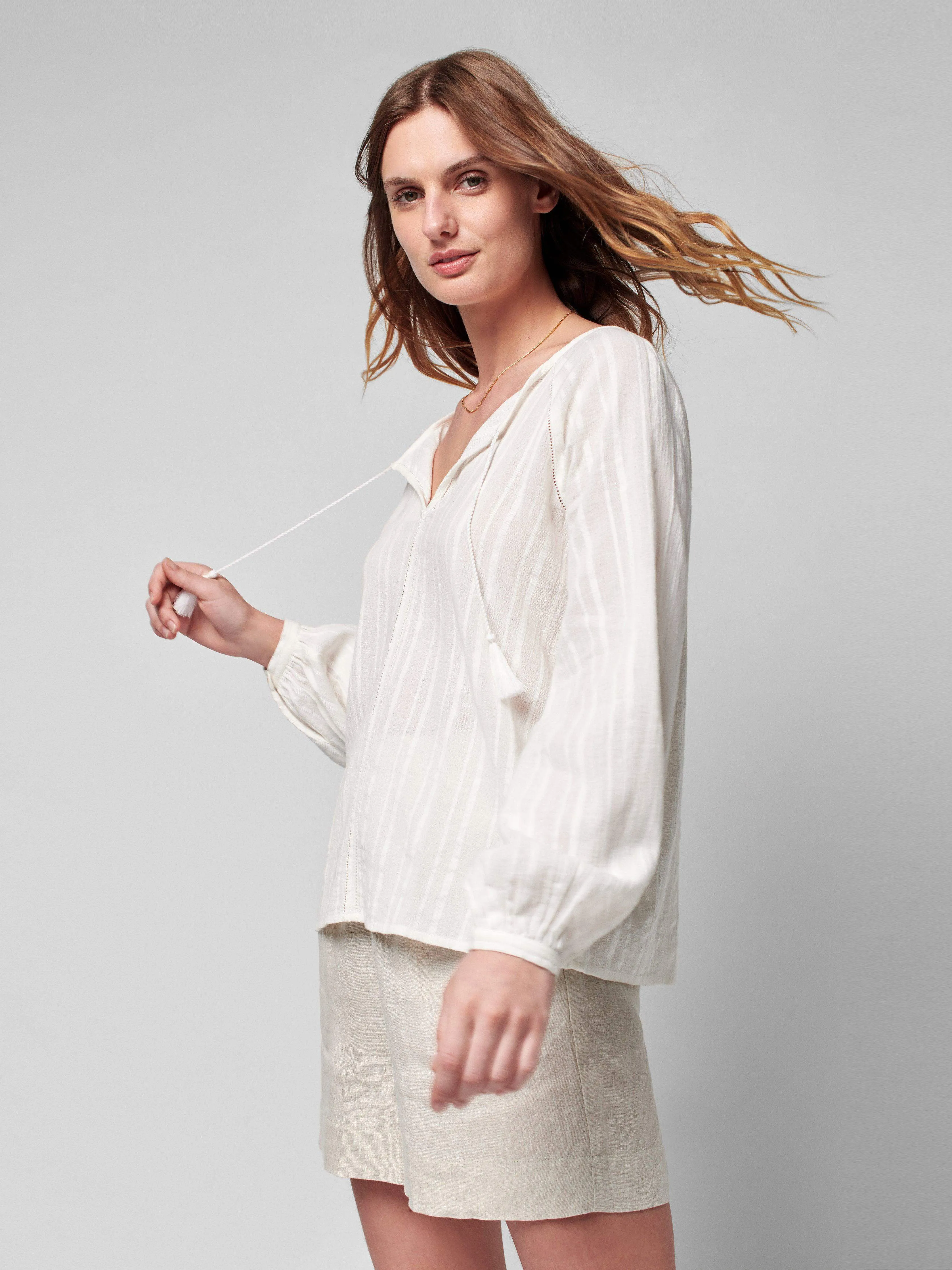 Celina Top - White sold by Faherty