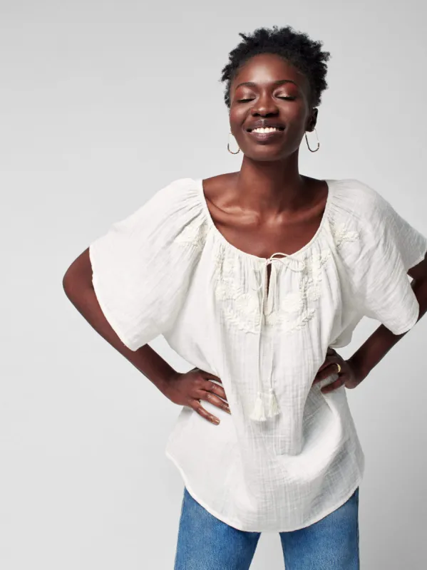 Florence Top - White sold by Faherty