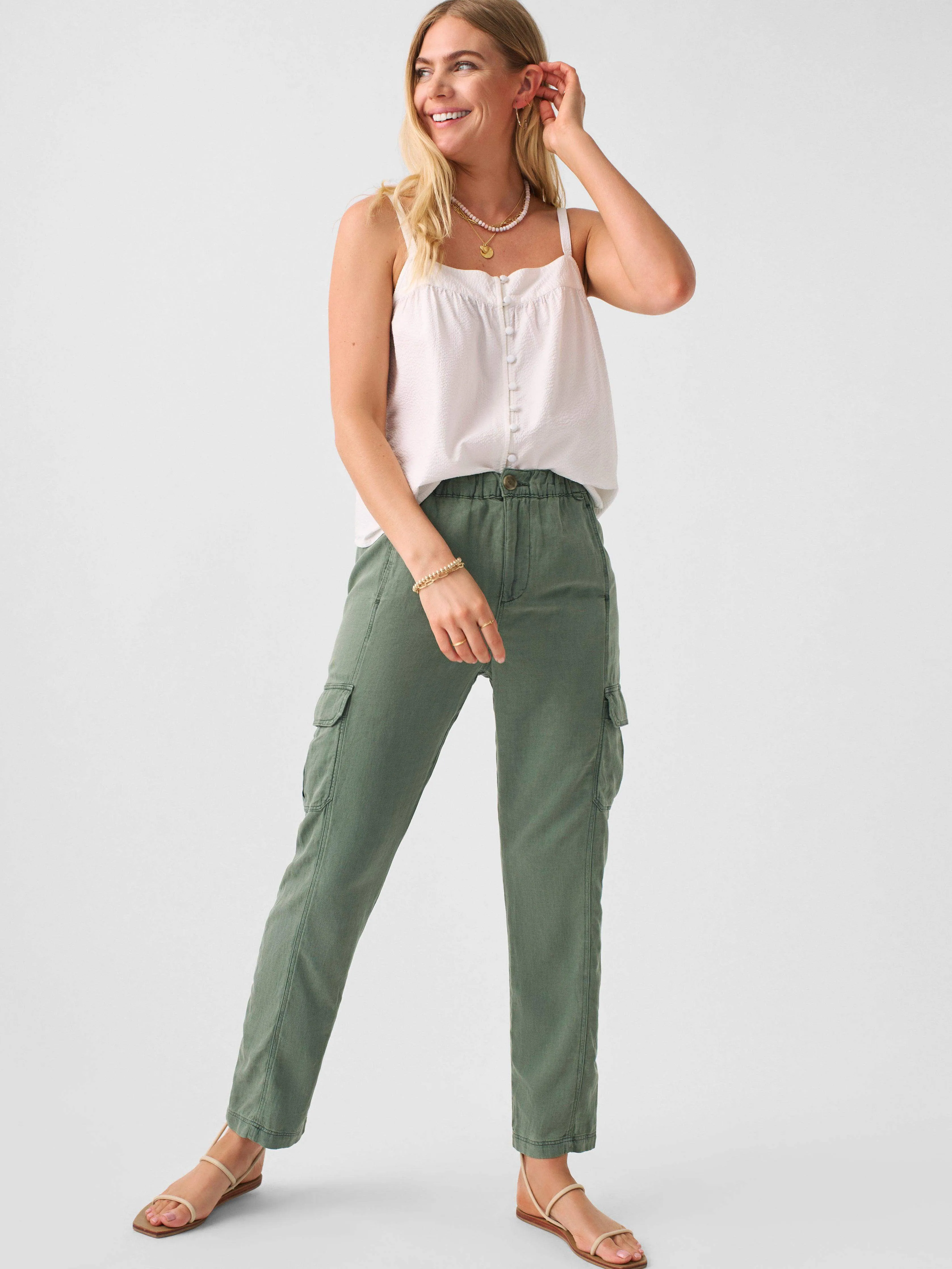 Marina Seersucker Top - White sold by Faherty product image thumbnail 3