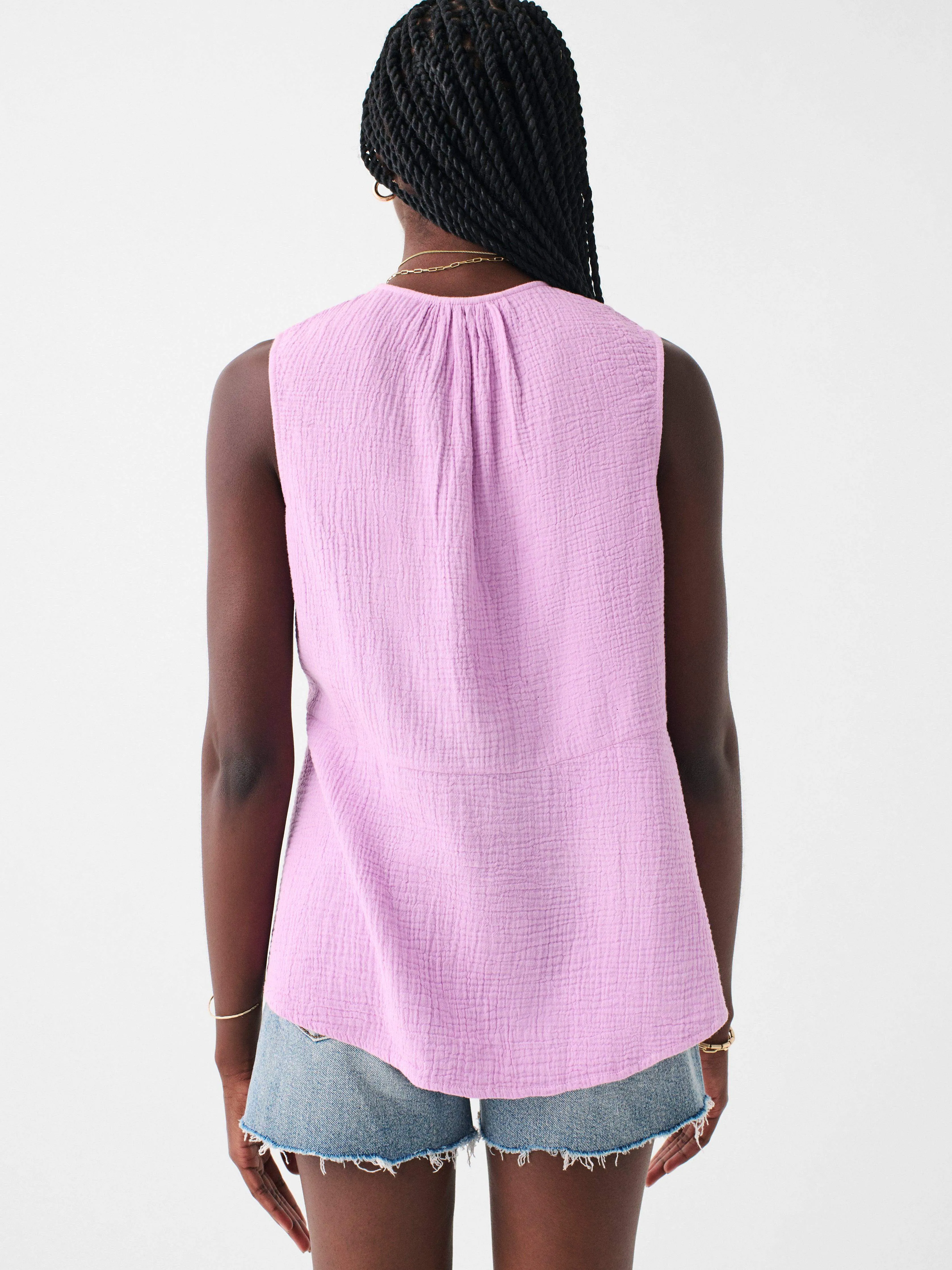 Dream Cotton Gauze Ainsley Top - Nirvana sold by Faherty product image thumbnail 5