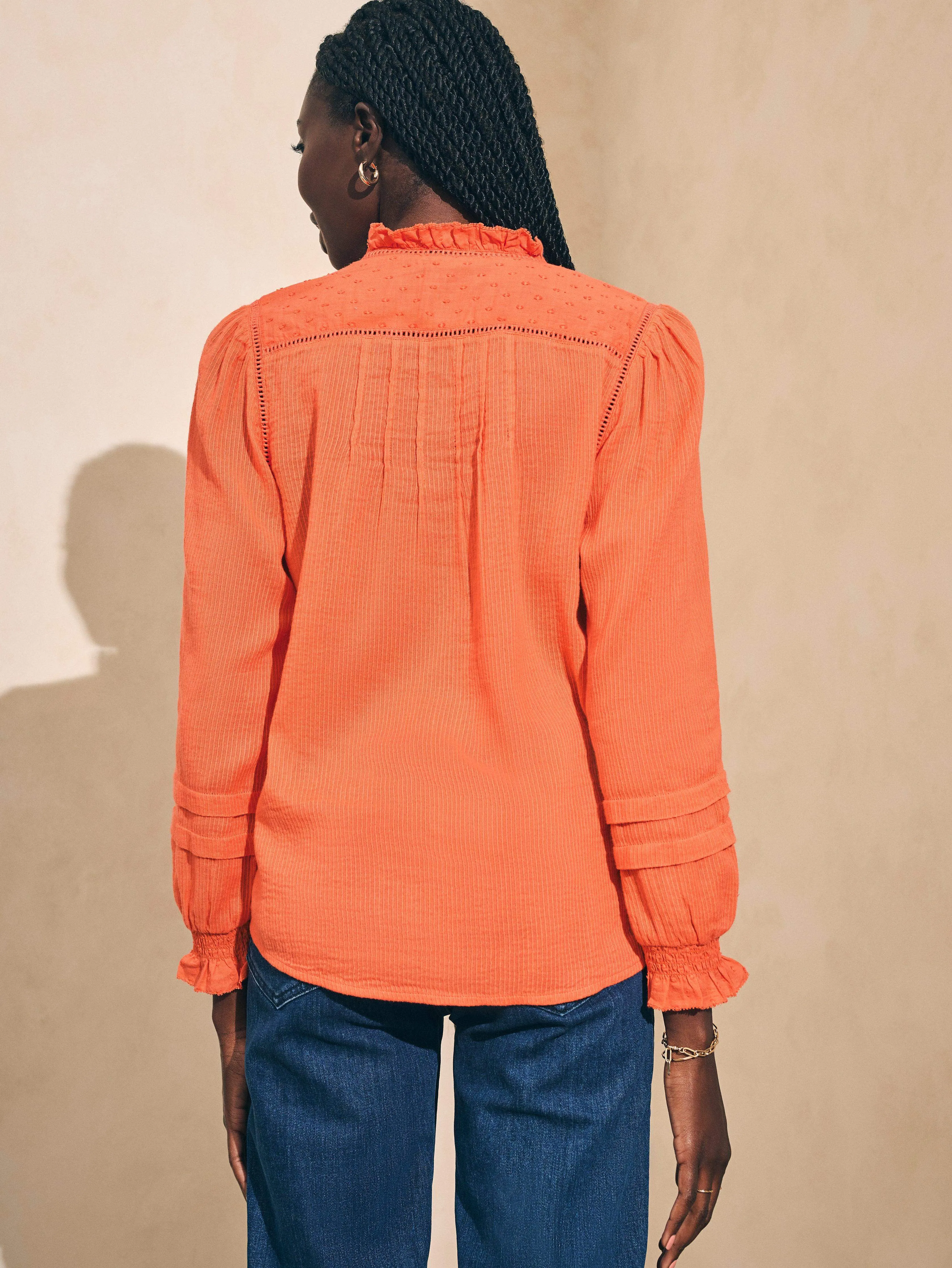 Willa Blouse - Emberglow sold by Faherty product image thumbnail 5