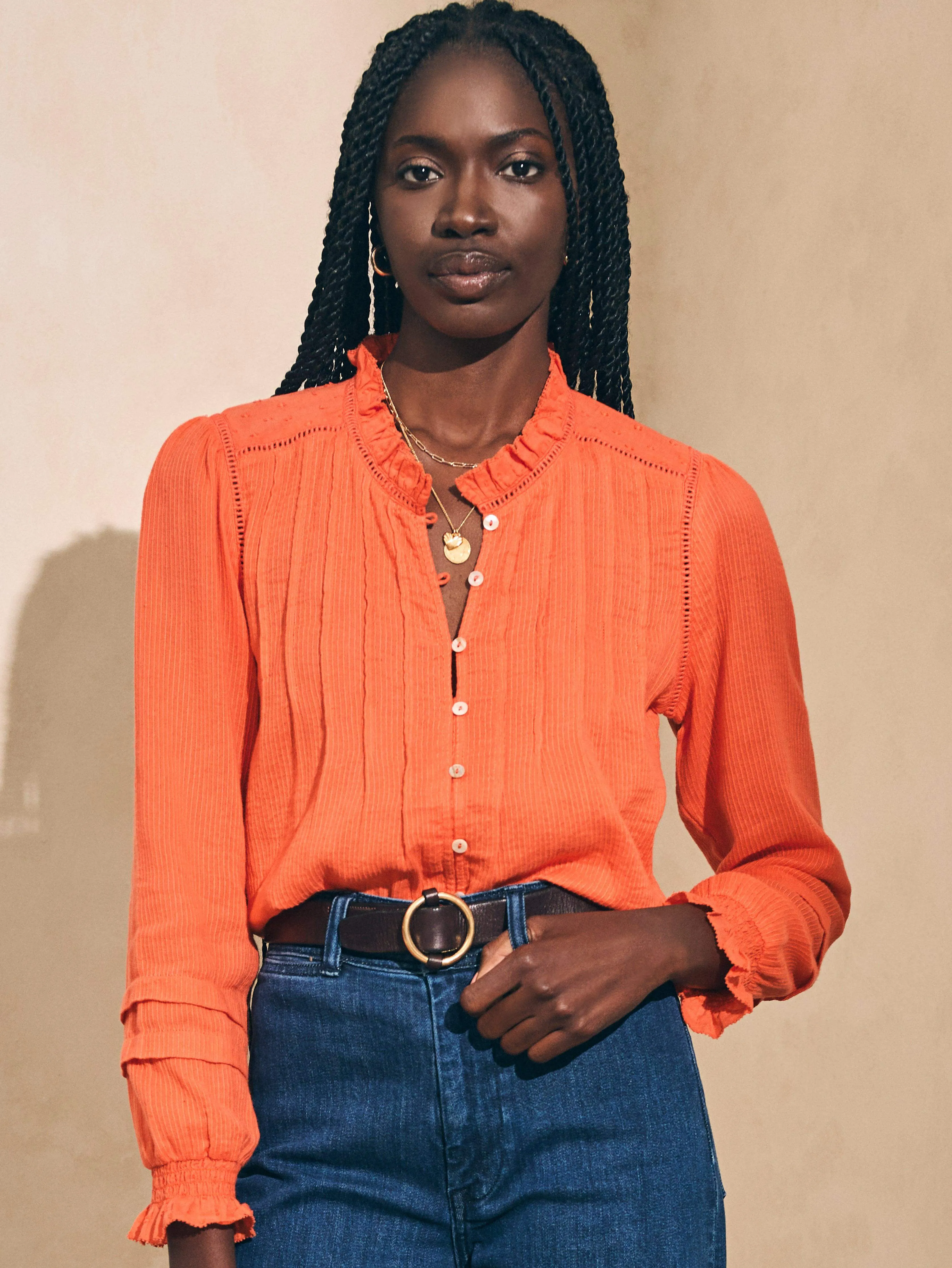 Willa Blouse - Emberglow sold by Faherty product image thumbnail 4