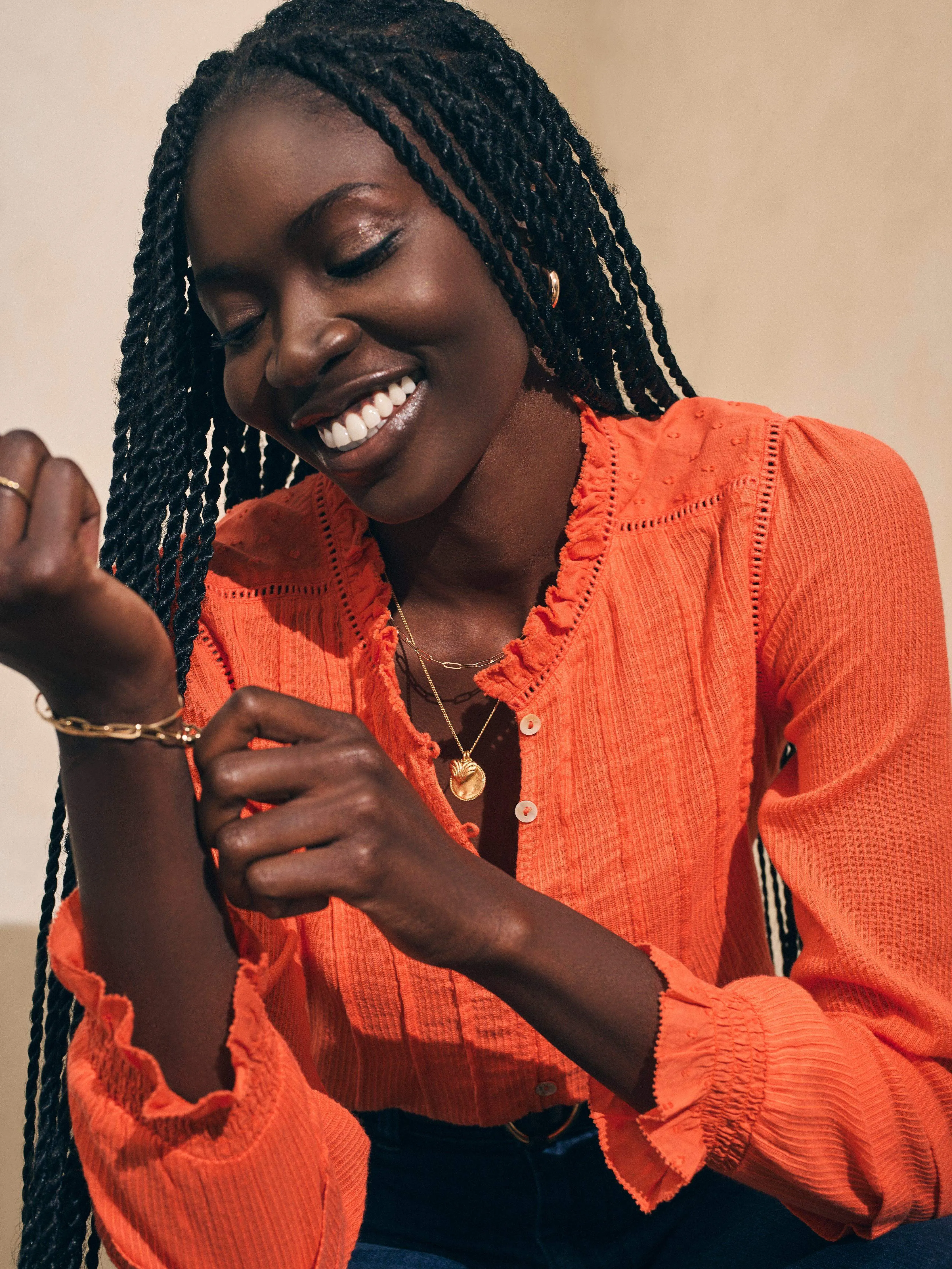 Willa Blouse - Emberglow sold by Faherty product image thumbnail 2