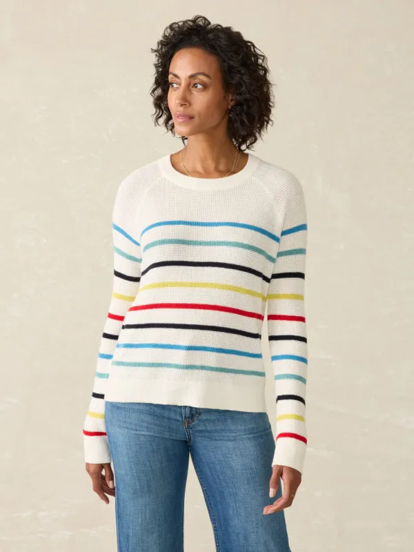 Throwback Crewneck - Maribel Stripe sold by Faherty