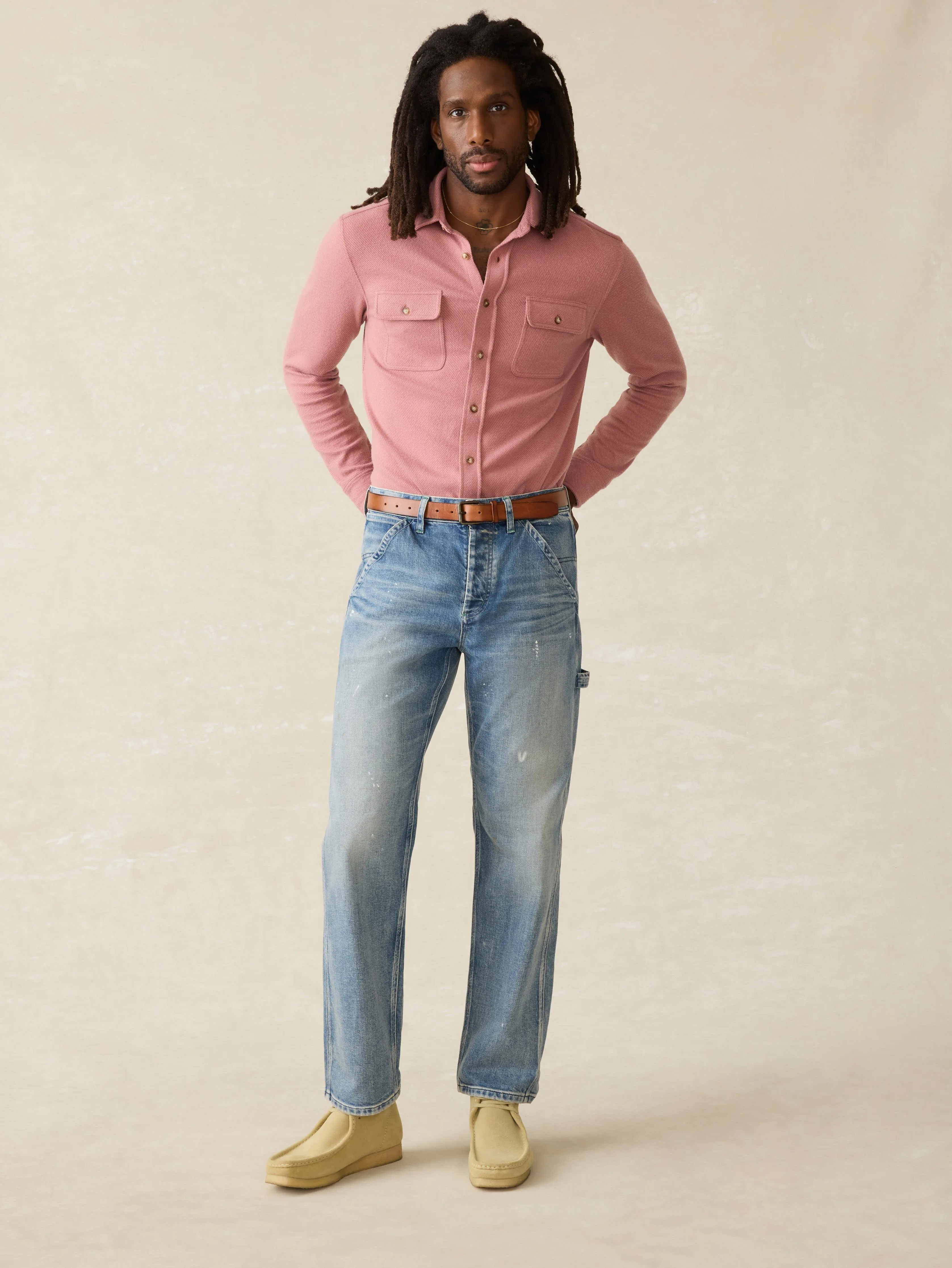 Legend™ Sweater Shirt - Sandstone Red Twill sold by Faherty product image thumbnail 5