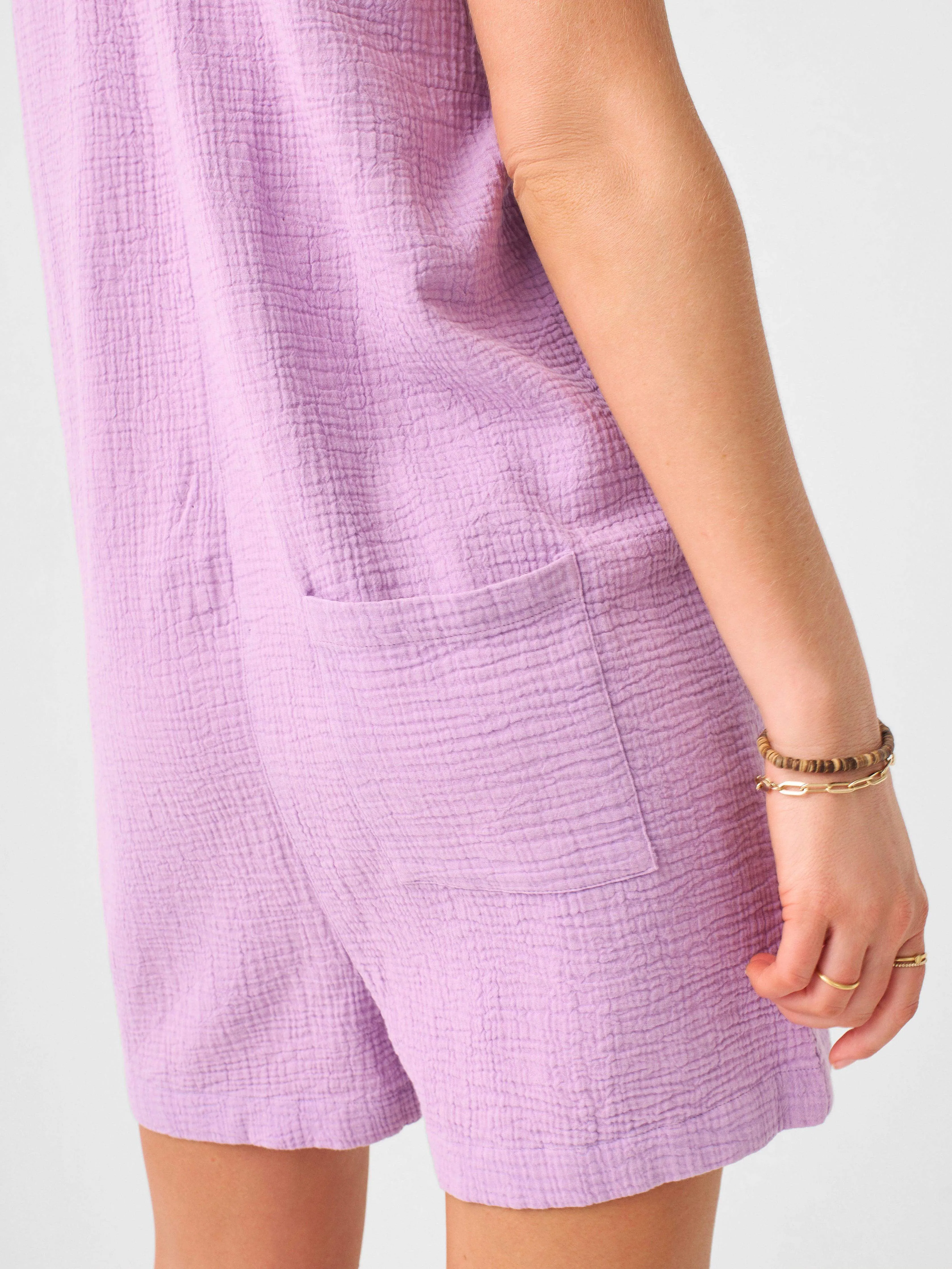 Dream Cotton Gauze Jamesport Romper - Nirvana sold by Faherty product image thumbnail 4