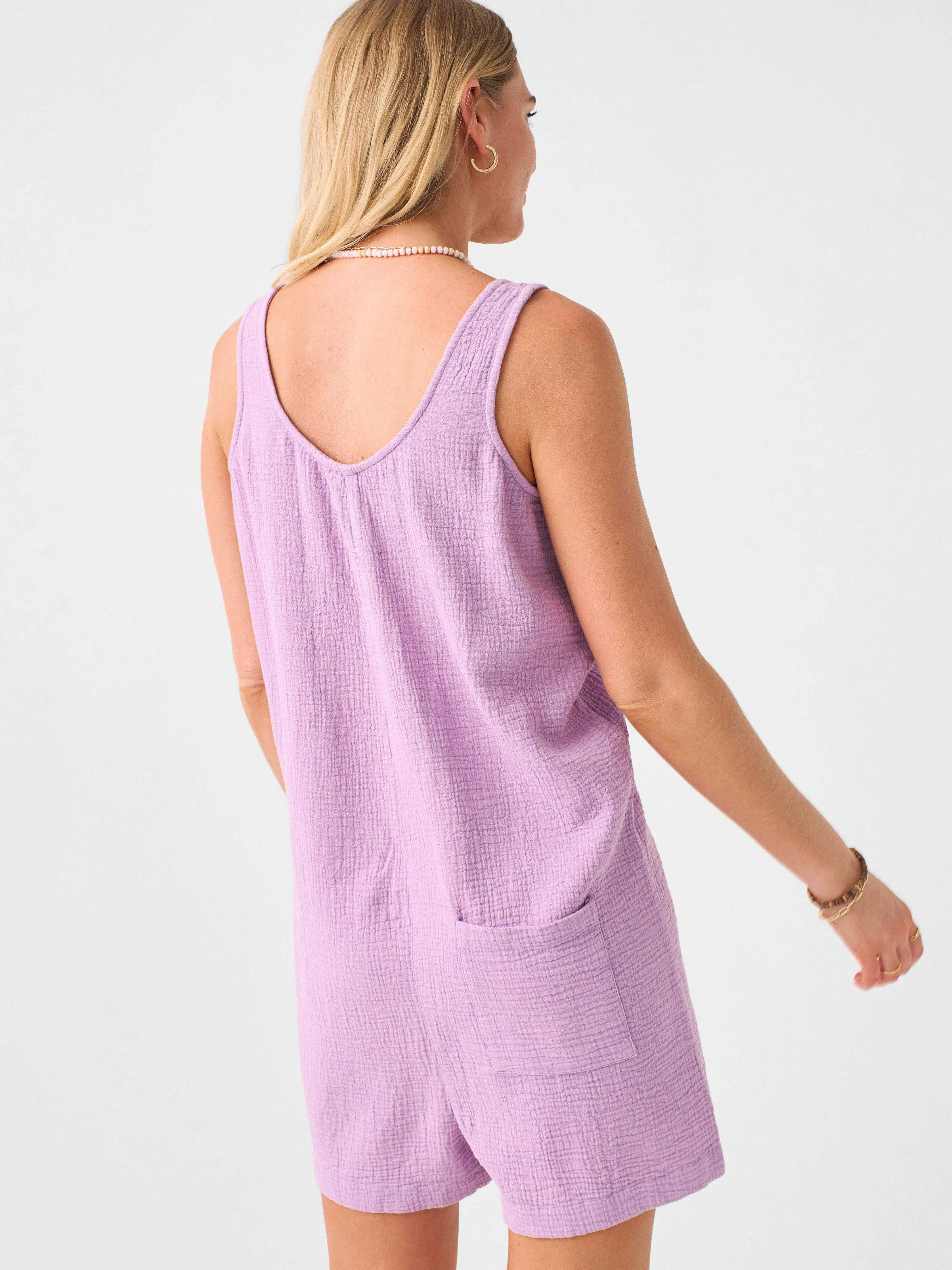 Dream Cotton Gauze Jamesport Romper - Nirvana sold by Faherty product image thumbnail 5