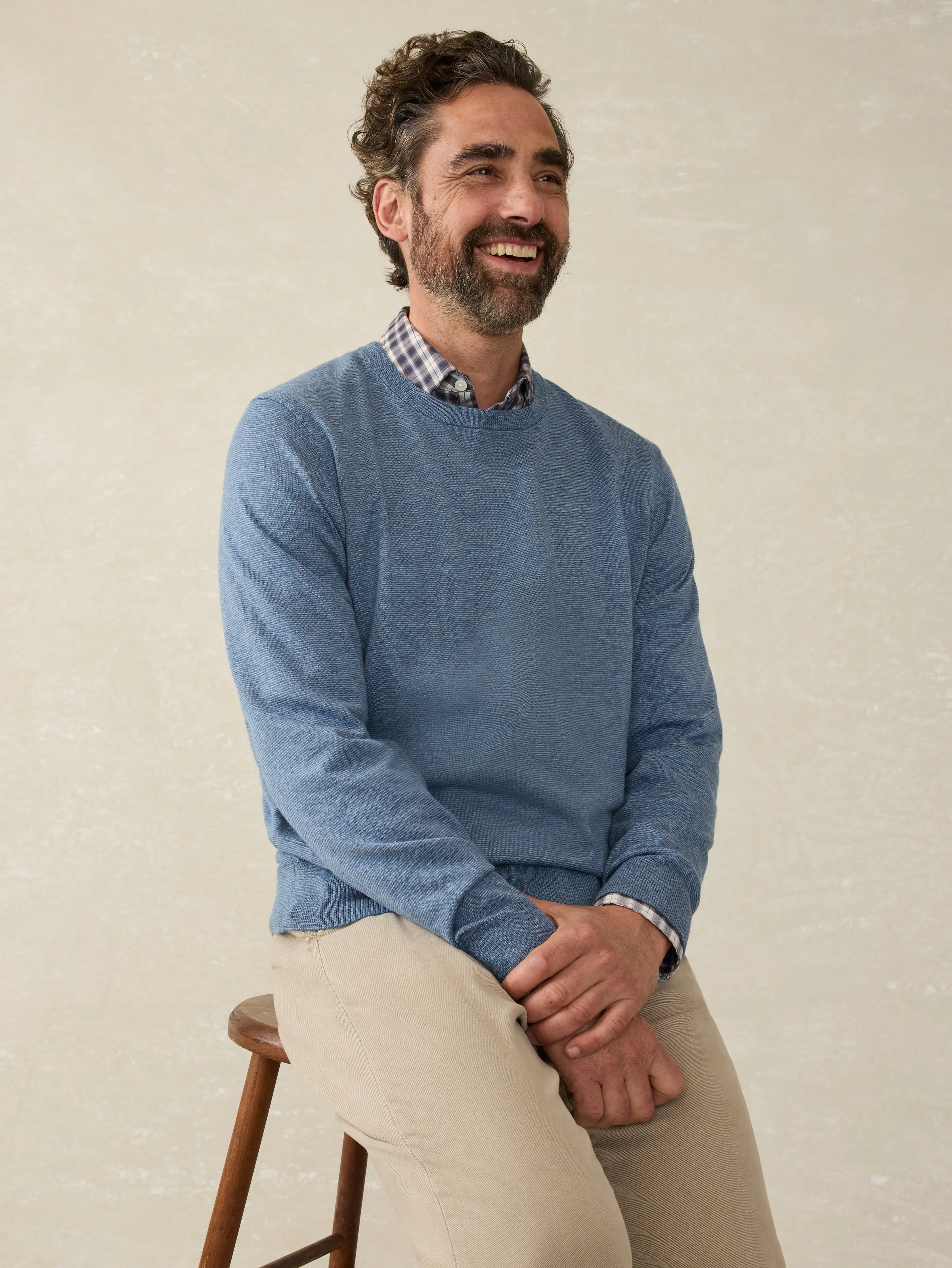 Movement™ Crewneck Sweater - Sea Coast Heather sold by Faherty product image thumbnail 3