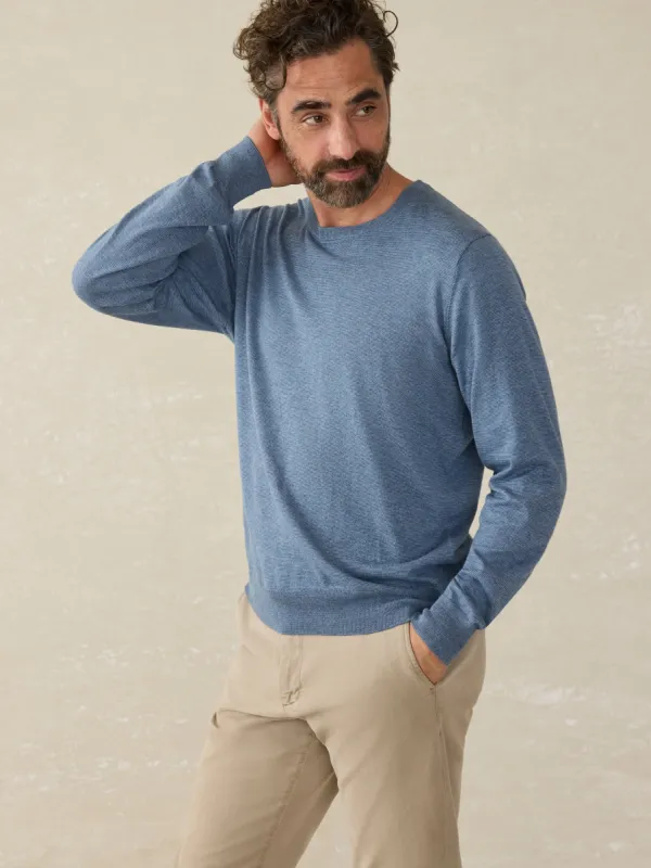 Movement™ Crewneck Sweater - Sea Coast Heather sold by Faherty