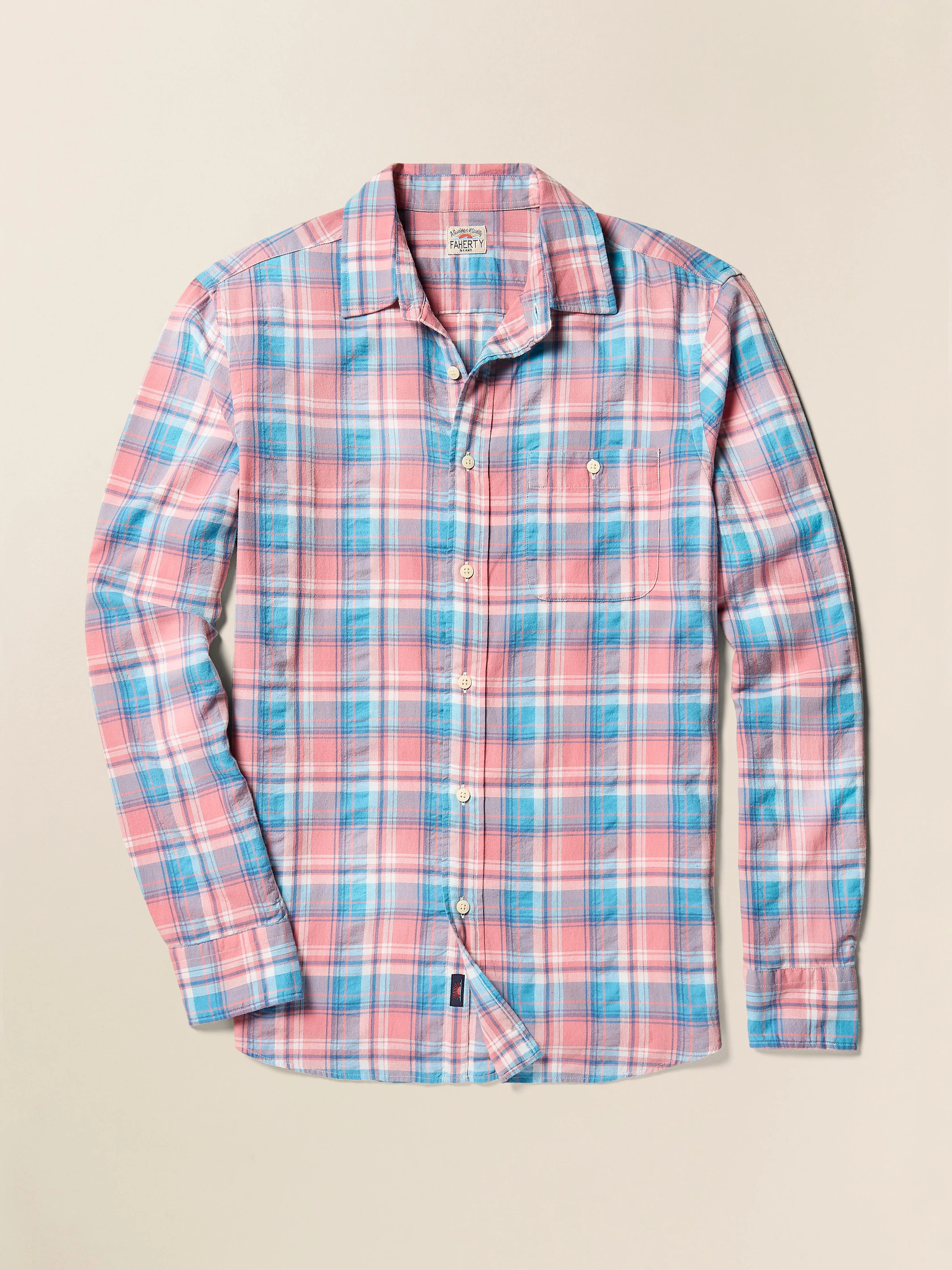 Delray Shirt - Sun Berry Plaid sold by Faherty