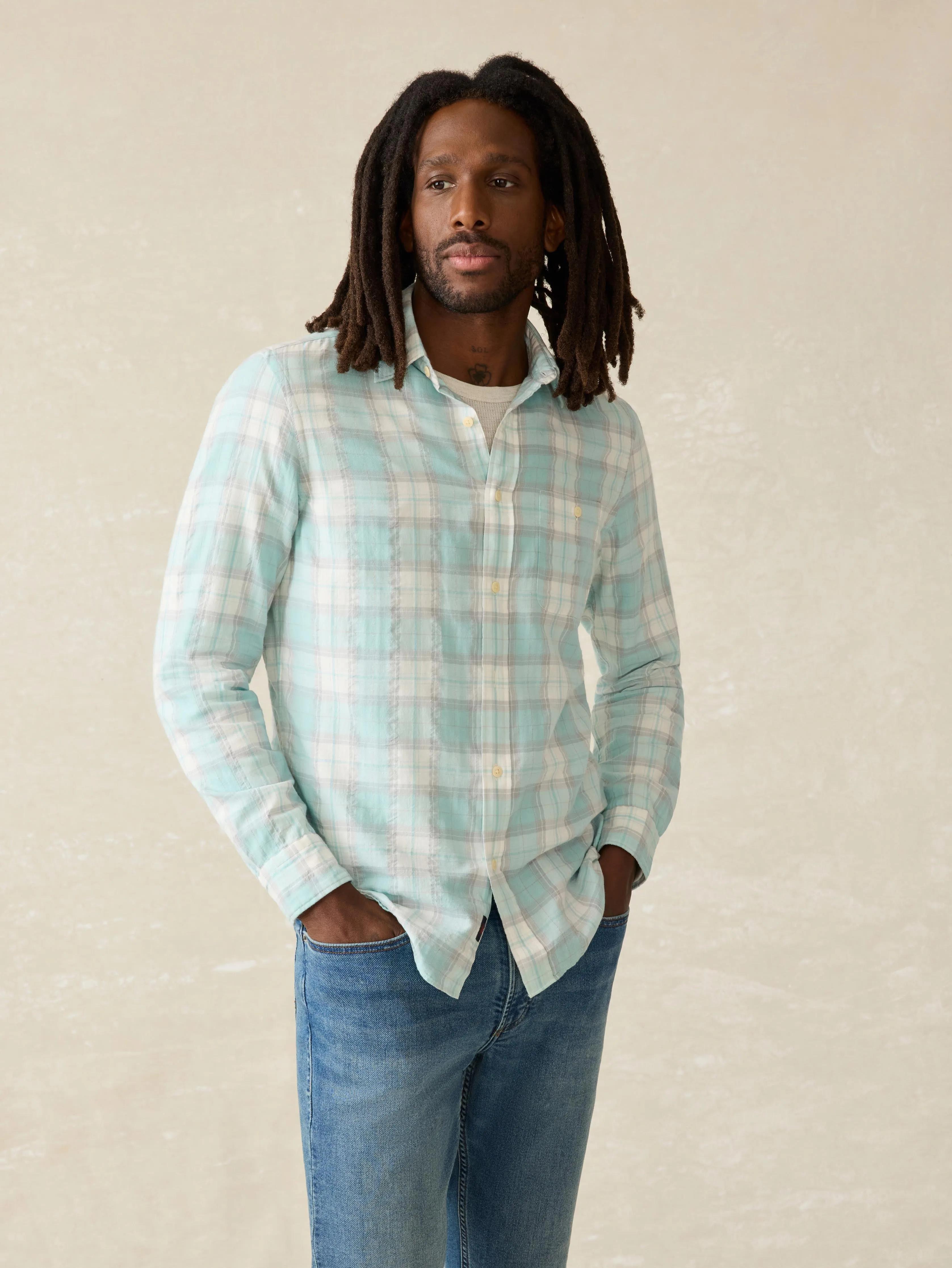 Delray Shirt - Spring Isle Plaid sold by Faherty product image thumbnail 3