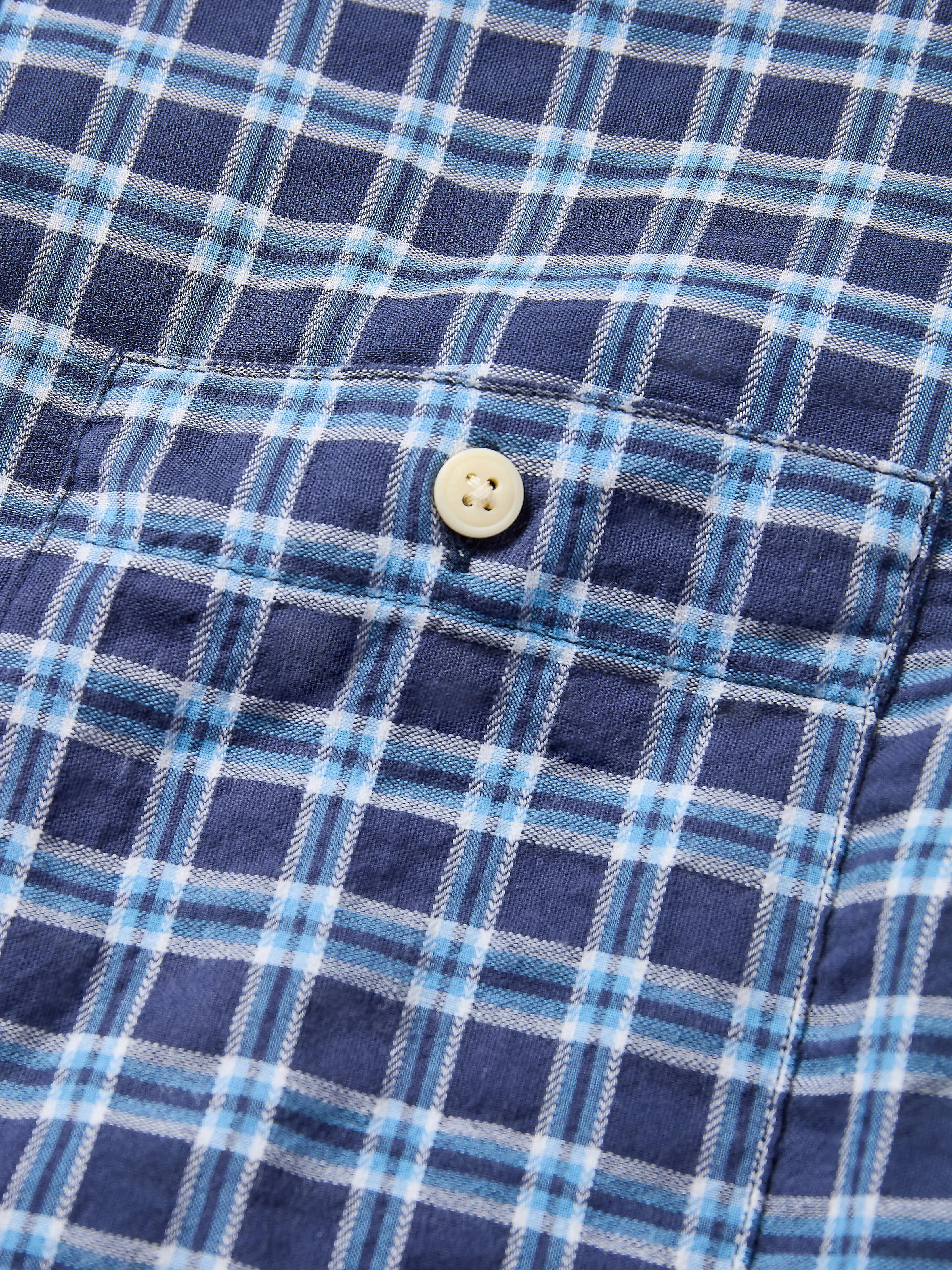 Delray Shirt - Navy Vista Plaid sold by Faherty product image thumbnail 2