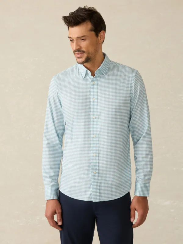 Movement™ Shirt - Teal Gingham sold by Faherty