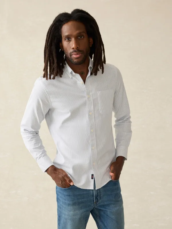 Supima Oxford Shirt - Classic Stripe sold by Faherty