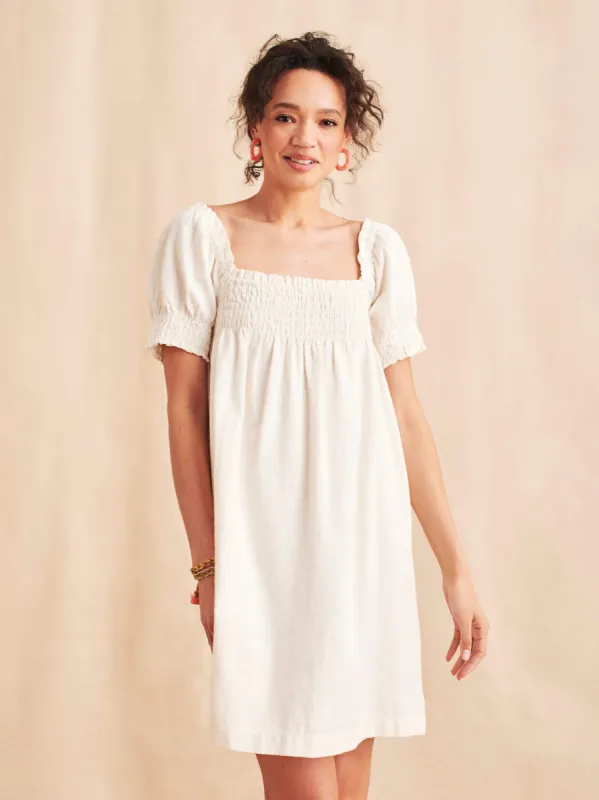 Ramona Dress - Egret sold by Faherty