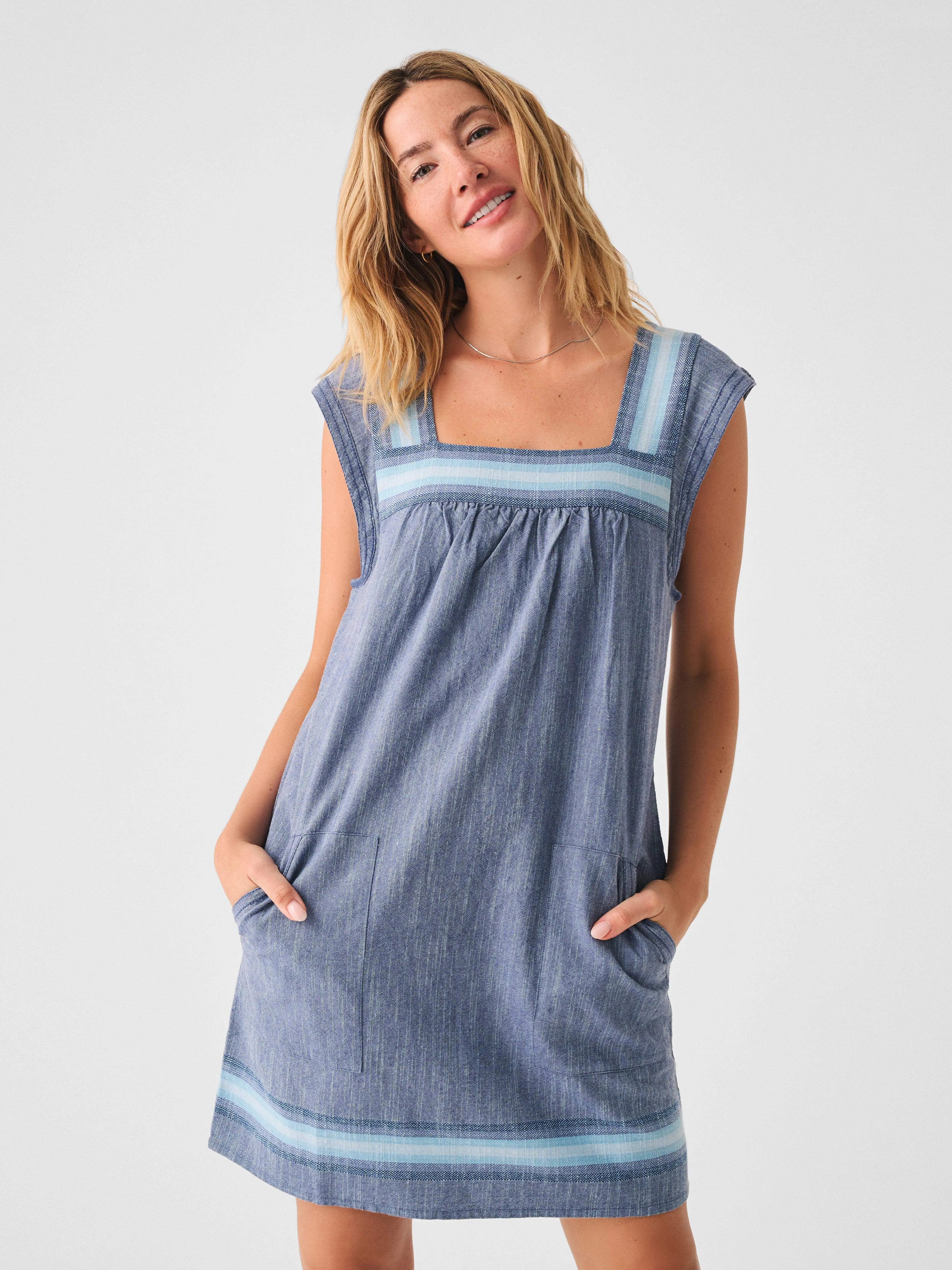 Hailee Dress - Blue Baja sold by Faherty product image thumbnail 2
