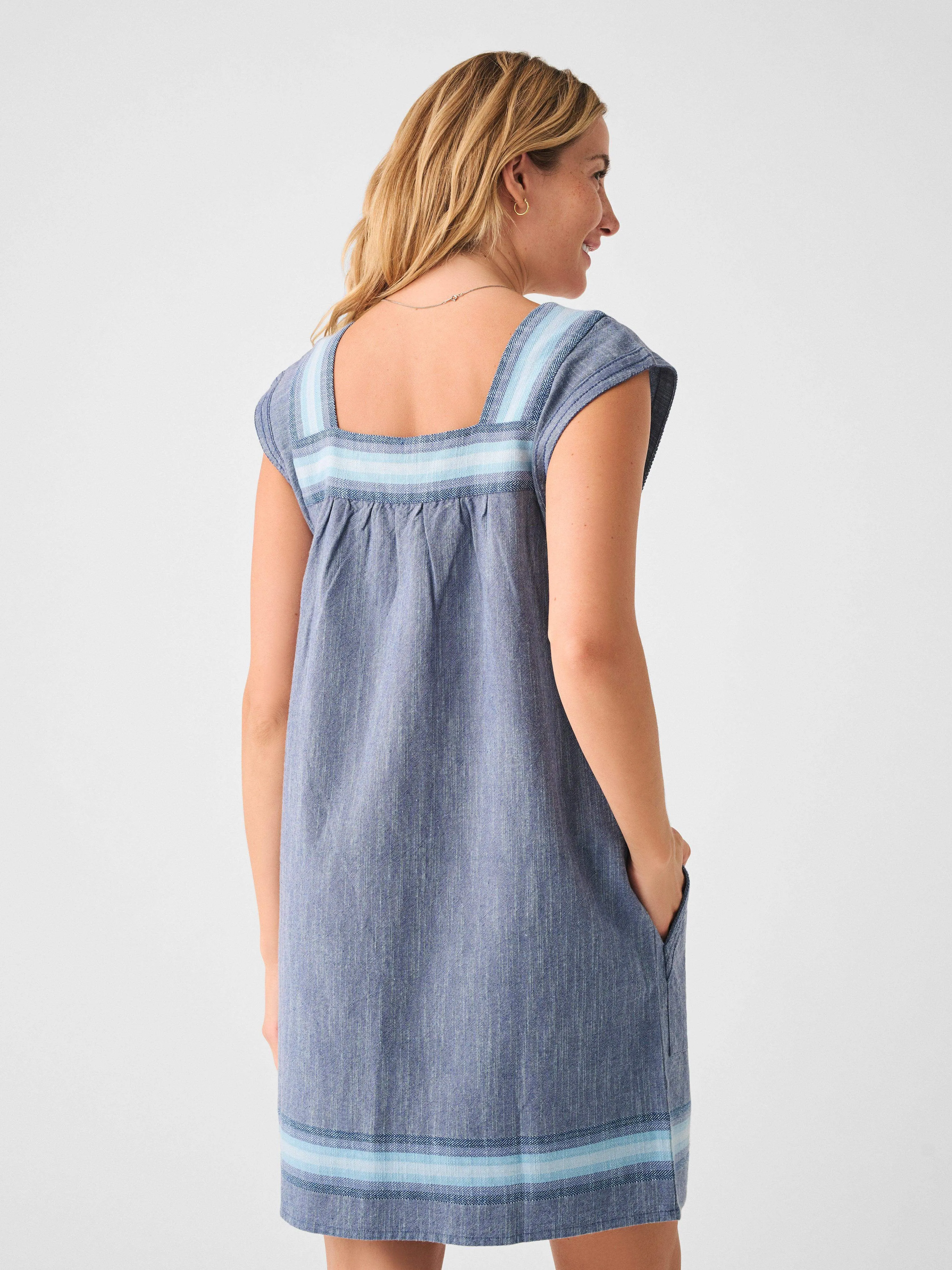 Hailee Dress - Blue Baja sold by Faherty product image thumbnail 5