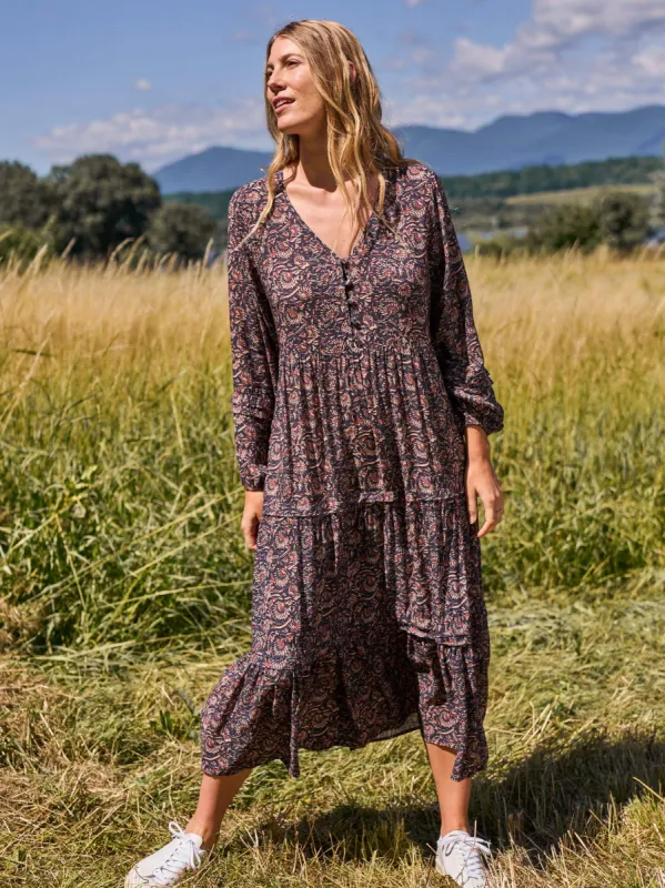 Isabella Dress - Artisan Block Print sold by Faherty