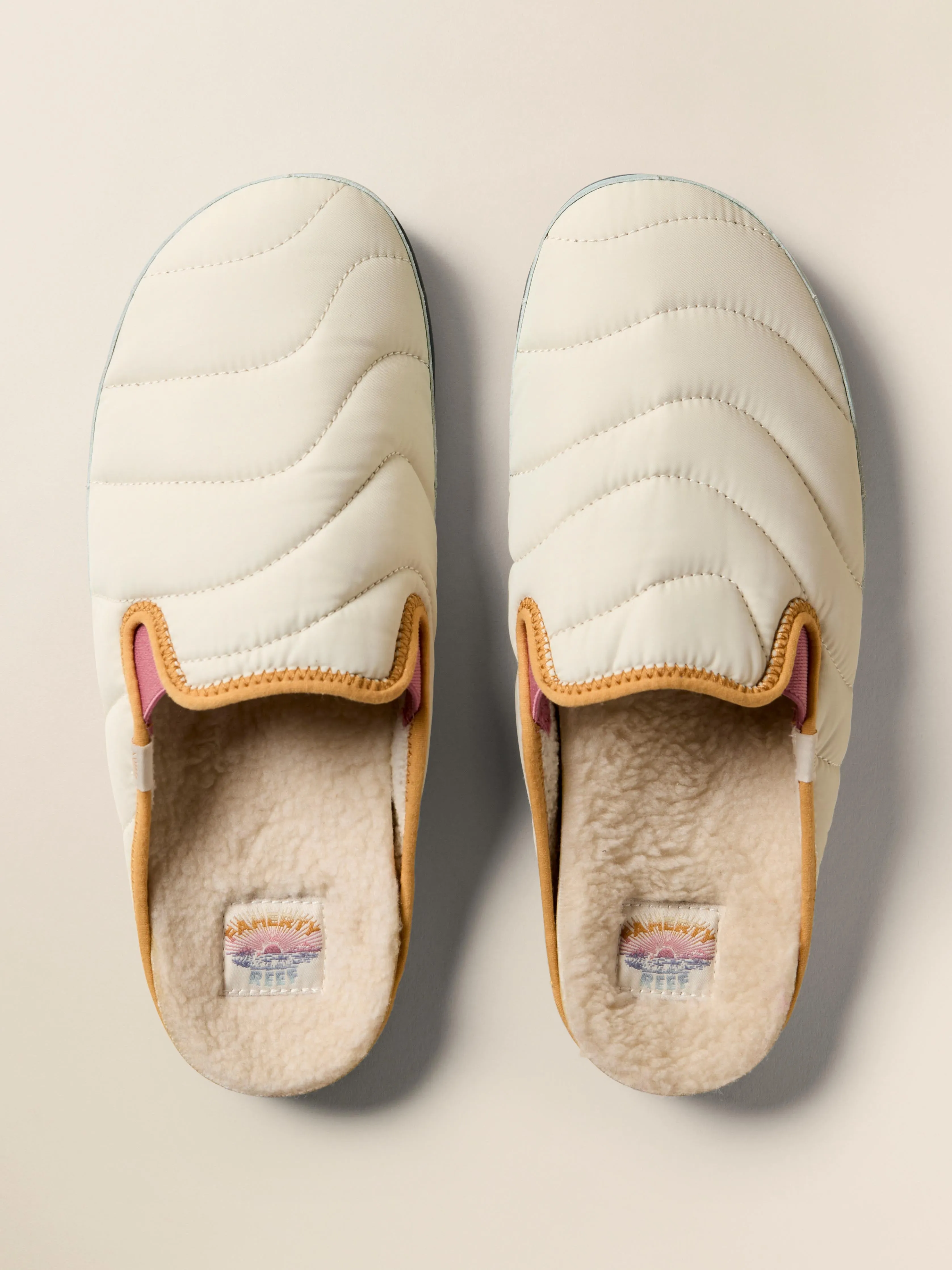 Faherty X Reef Women's Slipper Scuff - Ivory sold by Faherty