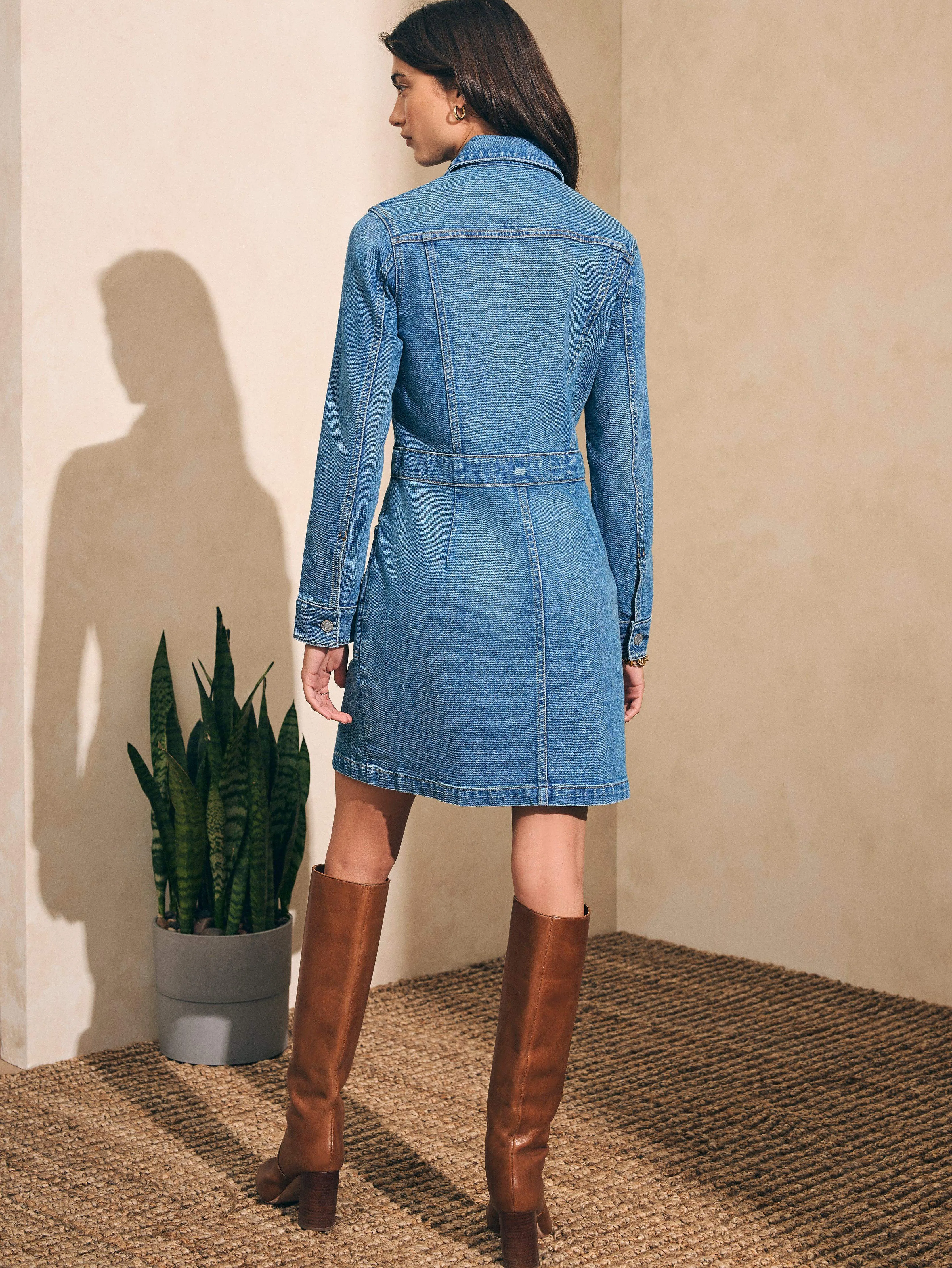 Denim Michelle Dress - Sea Bright sold by Faherty product image thumbnail 4