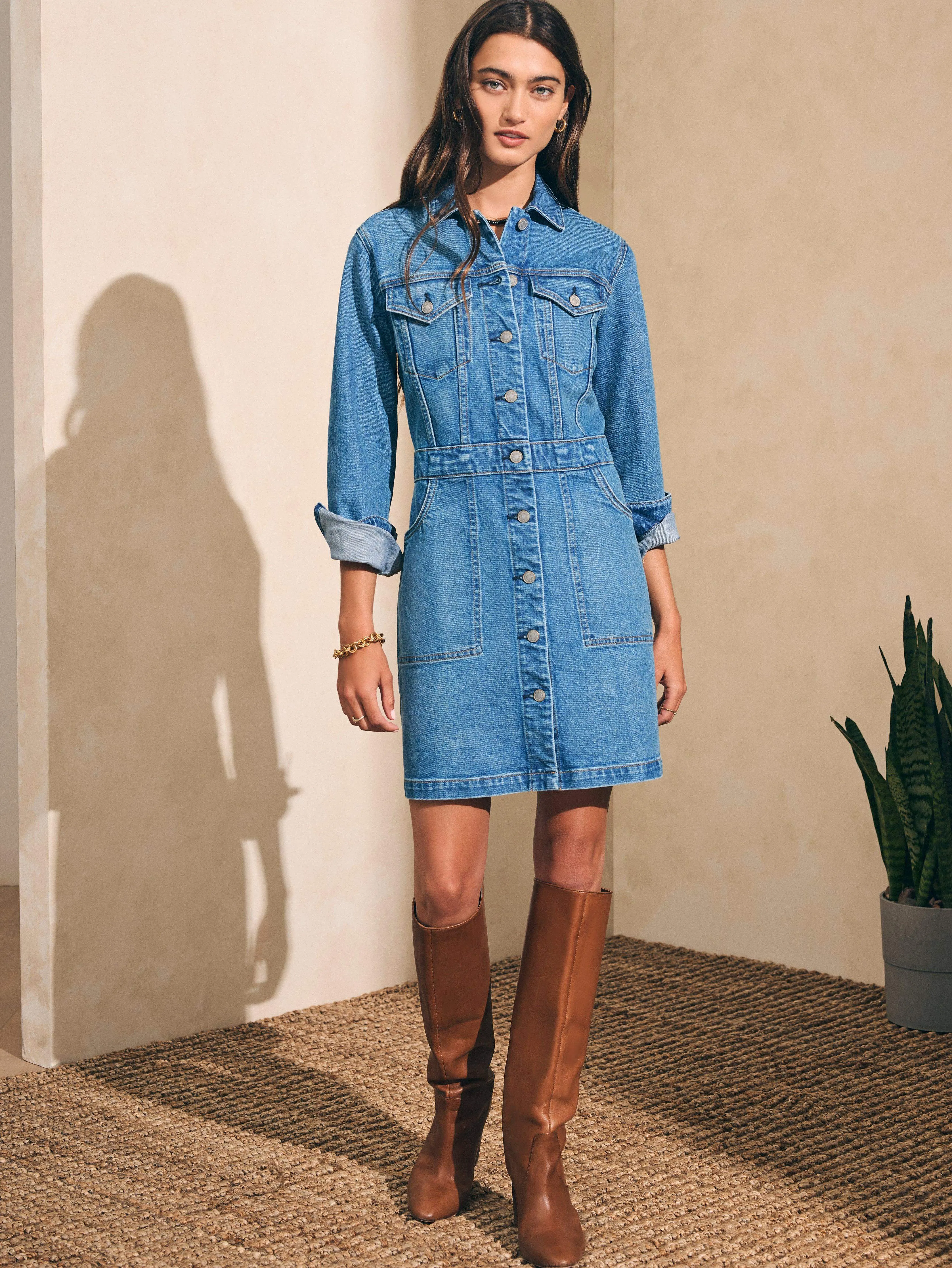 Denim Michelle Dress - Sea Bright sold by Faherty
