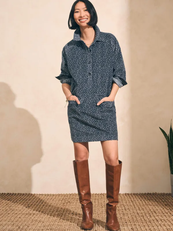 Lyon Cord Dress - Riverton Ditsy Floral sold by Faherty
