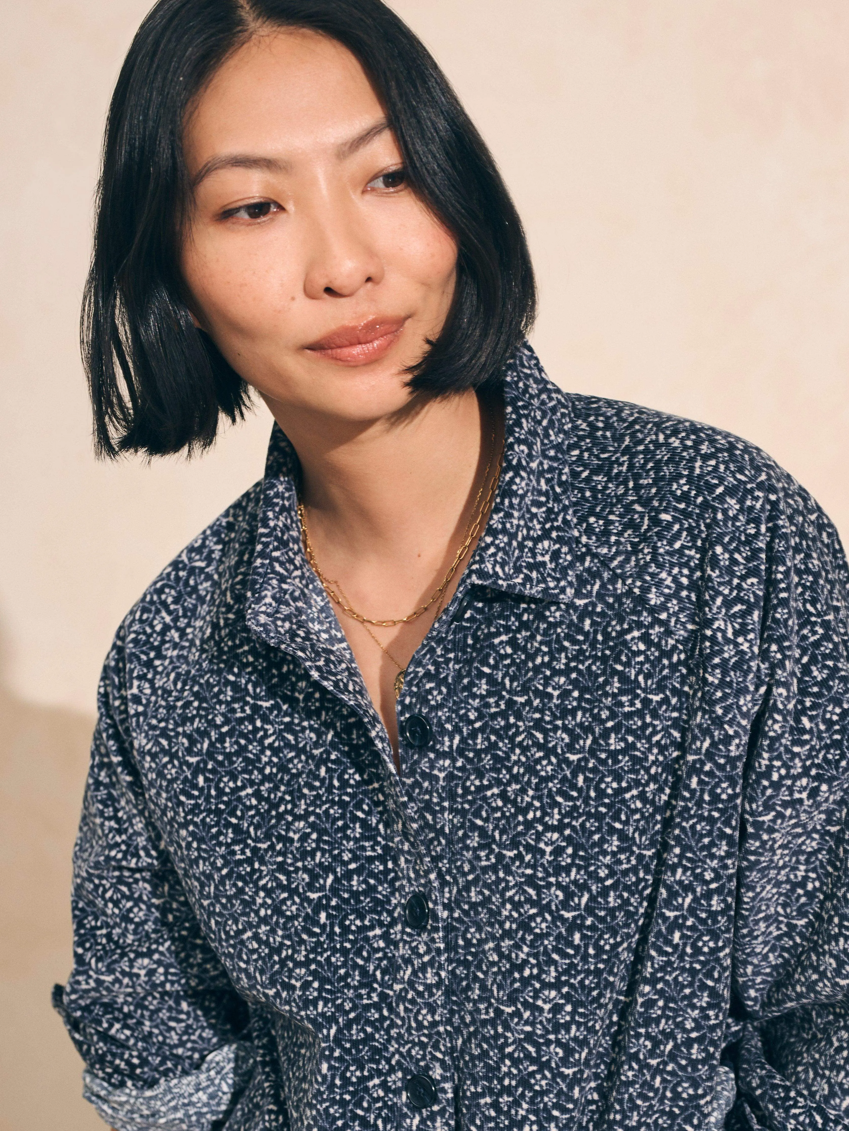 Lyon Cord Dress - Riverton Ditsy Floral sold by Faherty product image thumbnail 2