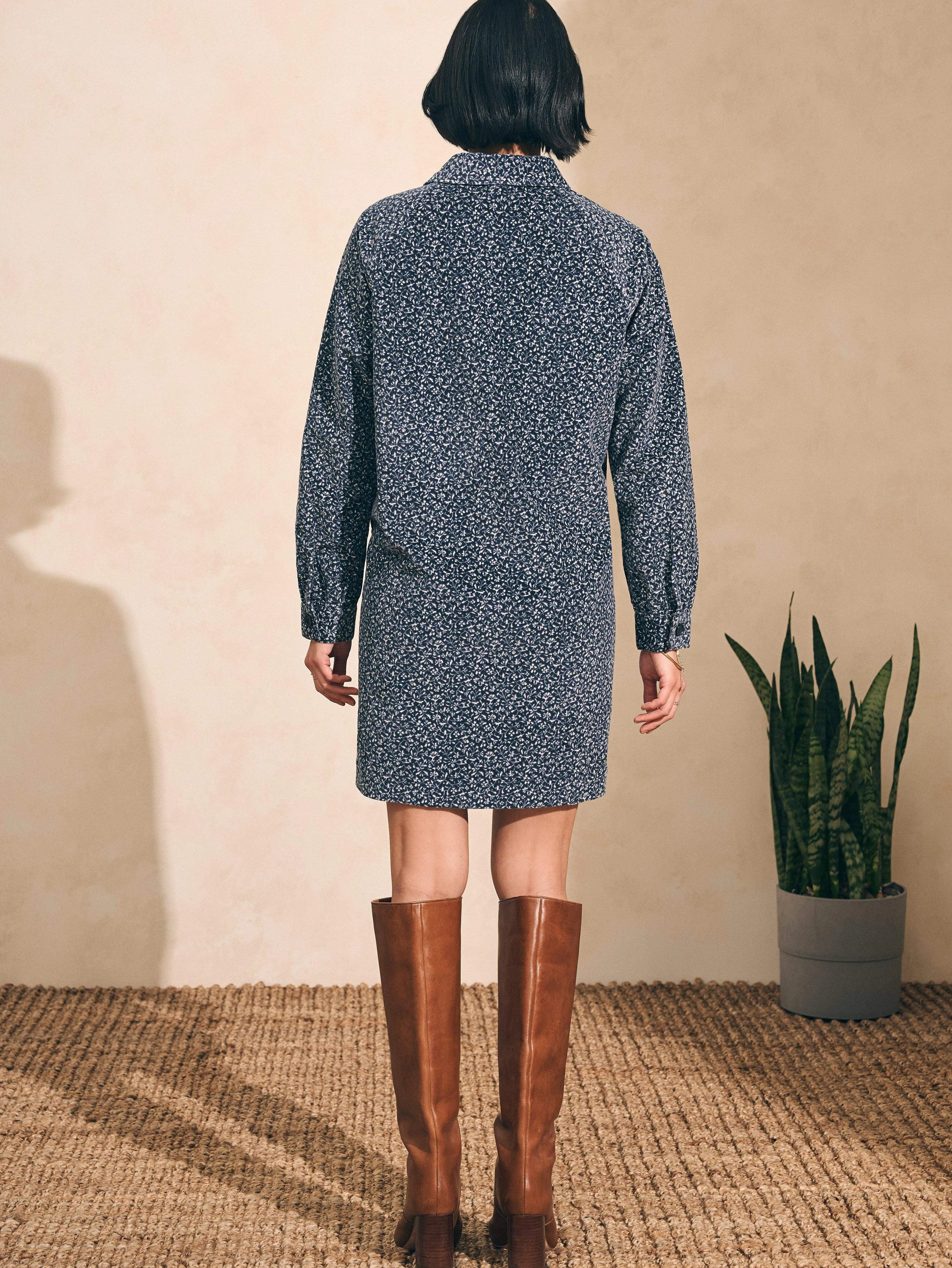 Lyon Cord Dress - Riverton Ditsy Floral sold by Faherty product image thumbnail 5