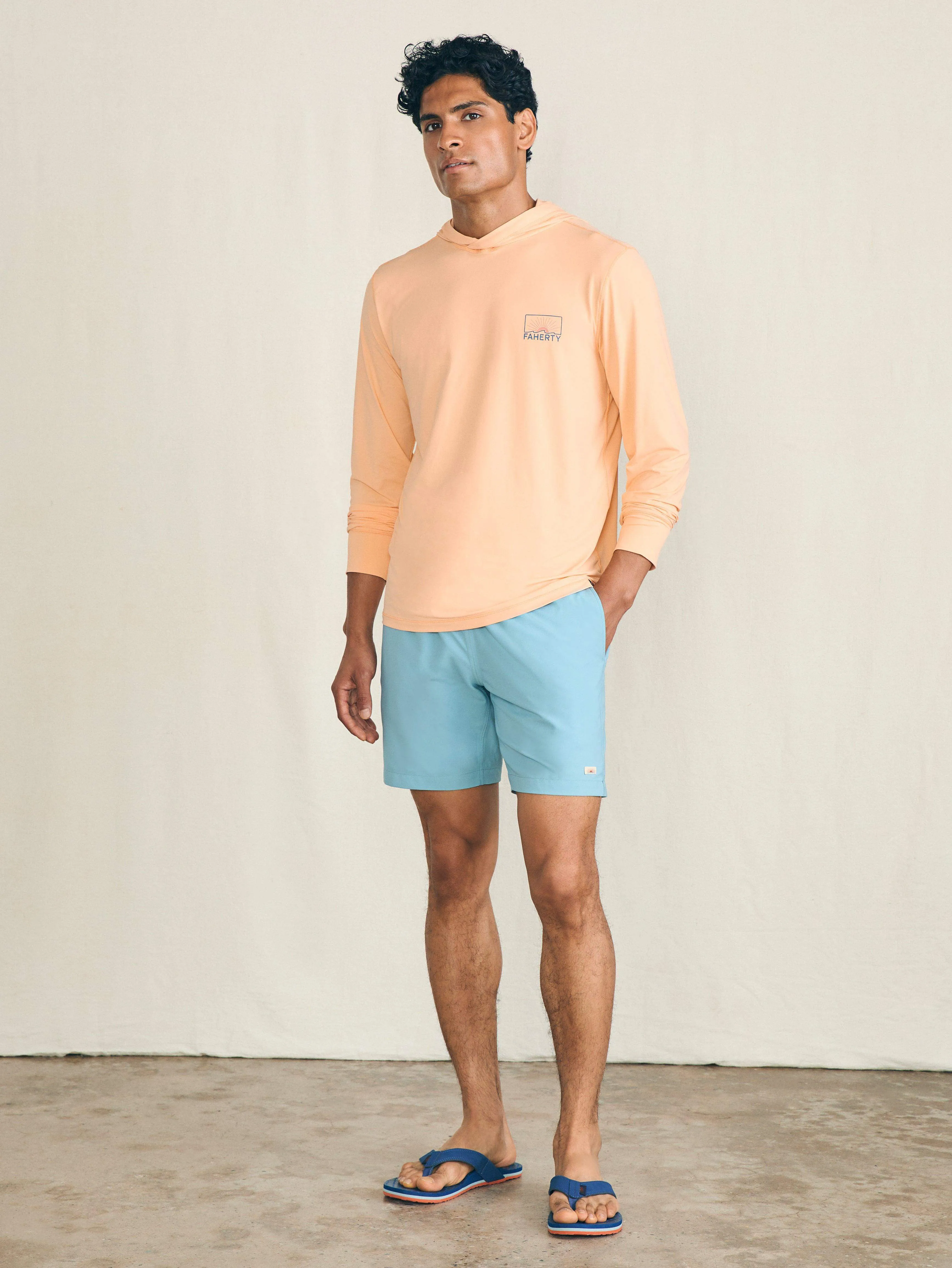 Shorelite Tech Hoodie - Passion Peach sold by Faherty product image thumbnail 3