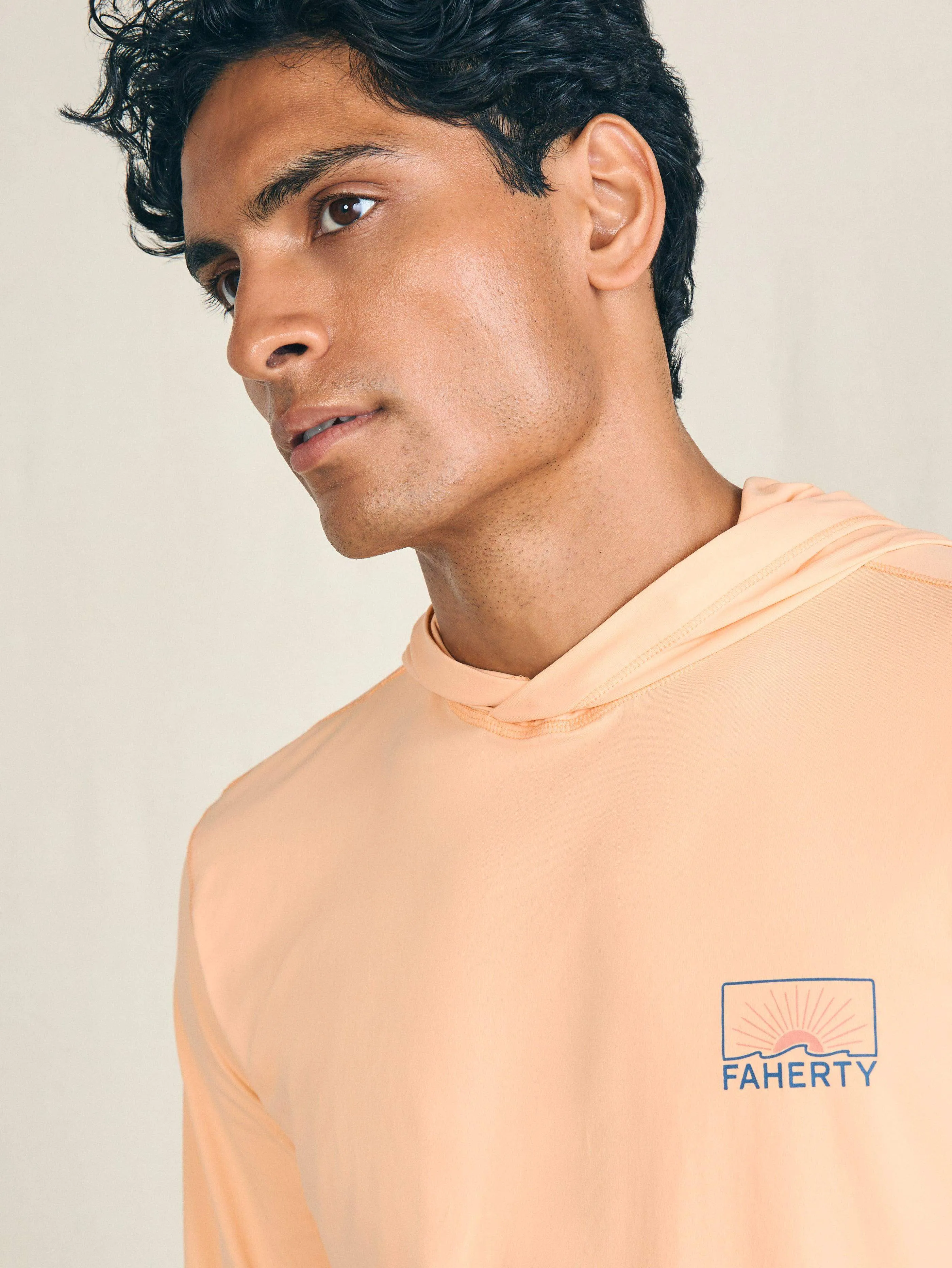 Shorelite Tech Hoodie - Passion Peach sold by Faherty product image thumbnail 2