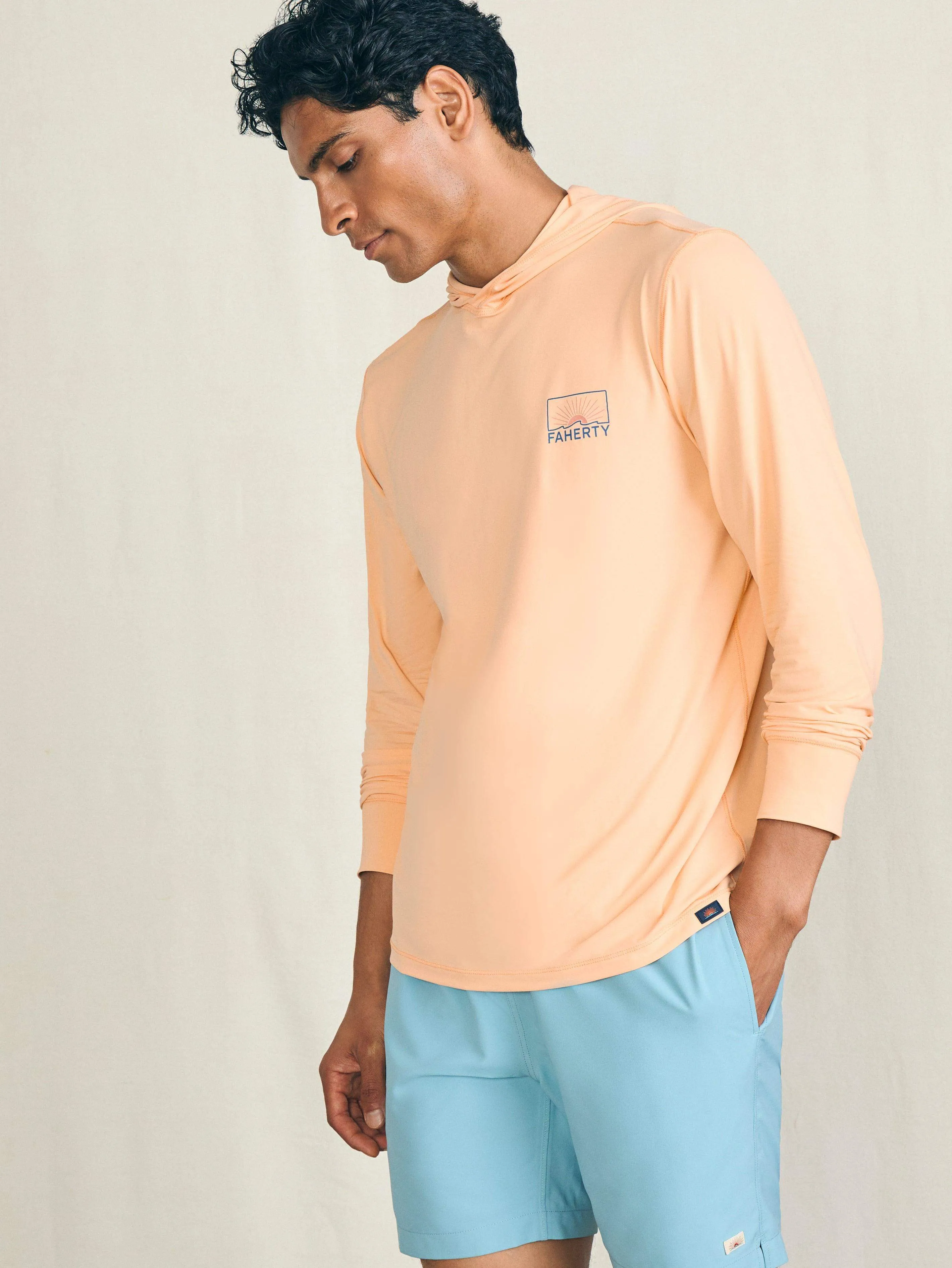 Shorelite Tech Hoodie - Passion Peach sold by Faherty product image thumbnail 4