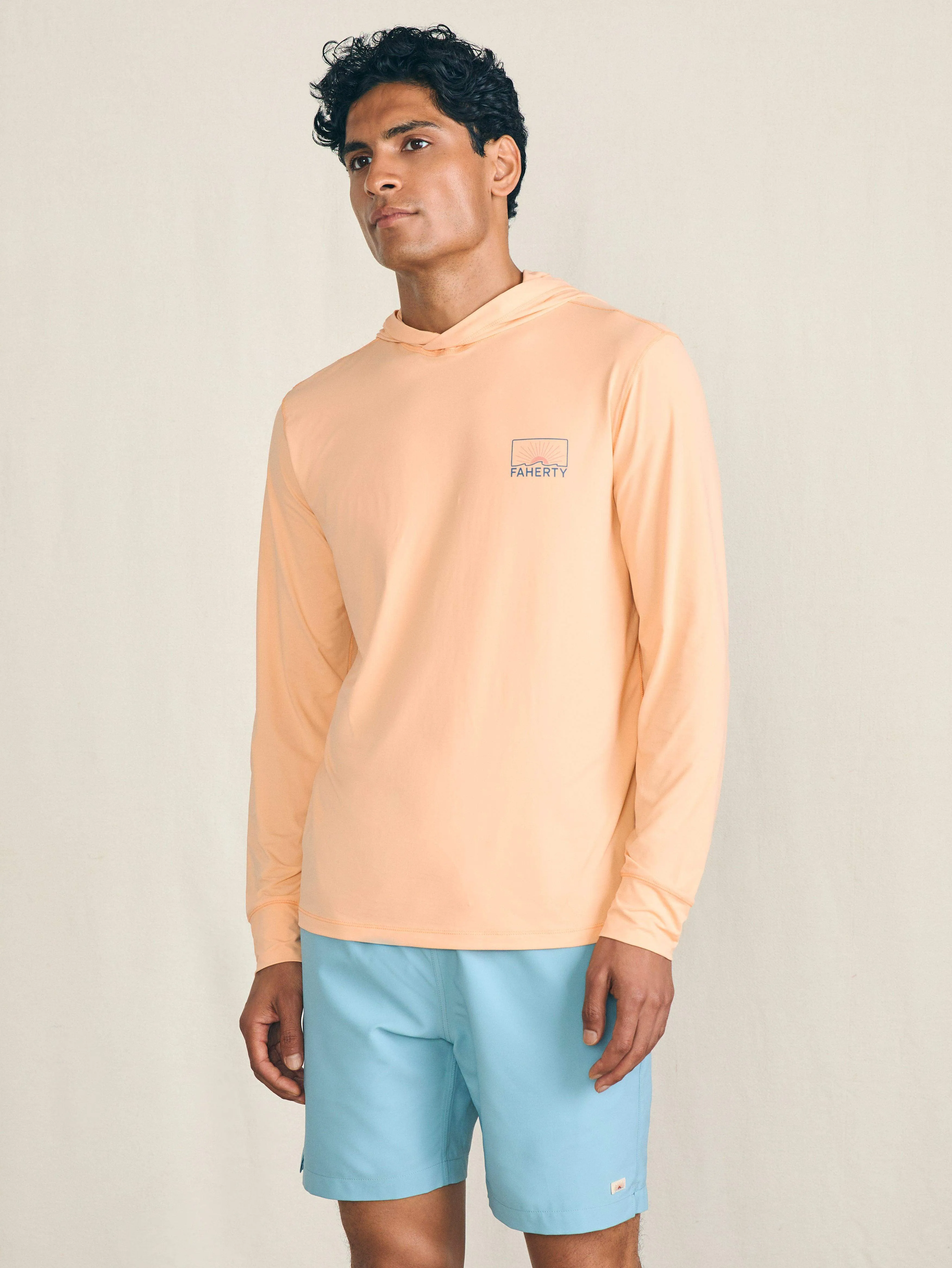 Shorelite Tech Hoodie - Passion Peach sold by Faherty