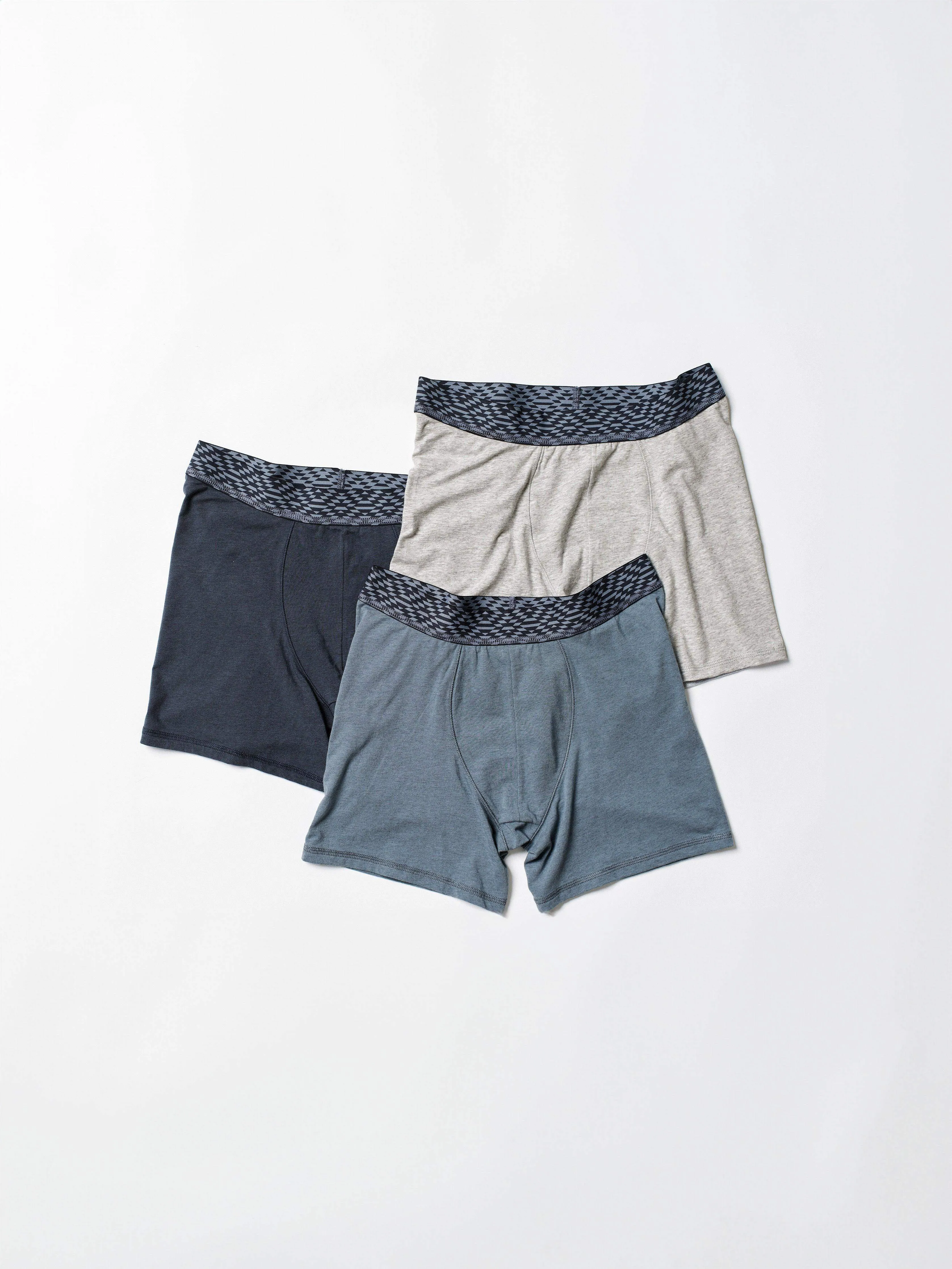 Boxer Brief 3 Pack - Flint Grey Navy sold by Faherty